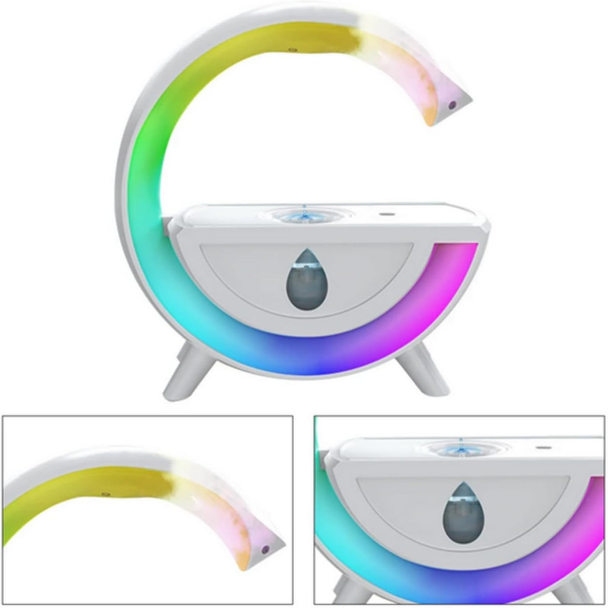 SKEIDO 350ml Anti-gravity Air Humidifier Diffuser Creative Aromatherapy Water Droplet RGB Table Lamp Night Light for Office Bedroom