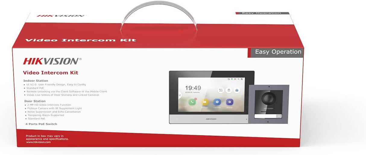 Hikvision DS-KIS602 IP Video Door Phone, 7-inch TFT, 1080p