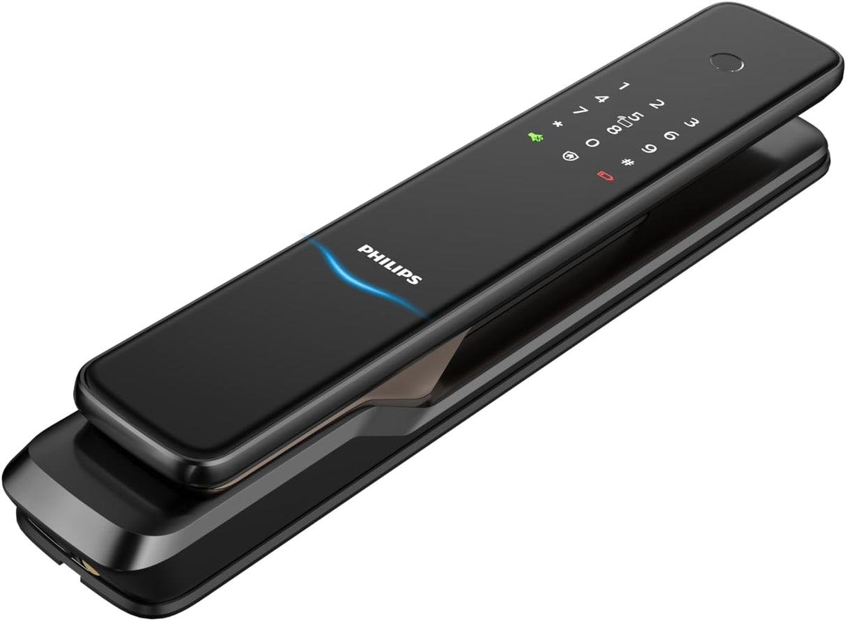 Philips Smart Lock 9300-5HBGS, Fingerprint + Card + Remote, Black