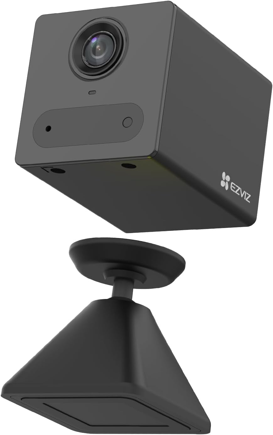 EZVIZ 2025 Mini Battery Camera Indoor Wireless 512GB, No Plug-in, No Subscription, with Audio Video, App Control, 2.4GHz, Motion/Human Detection, Night Vision, Two Way Audio, Google Alexa Control(CB2)