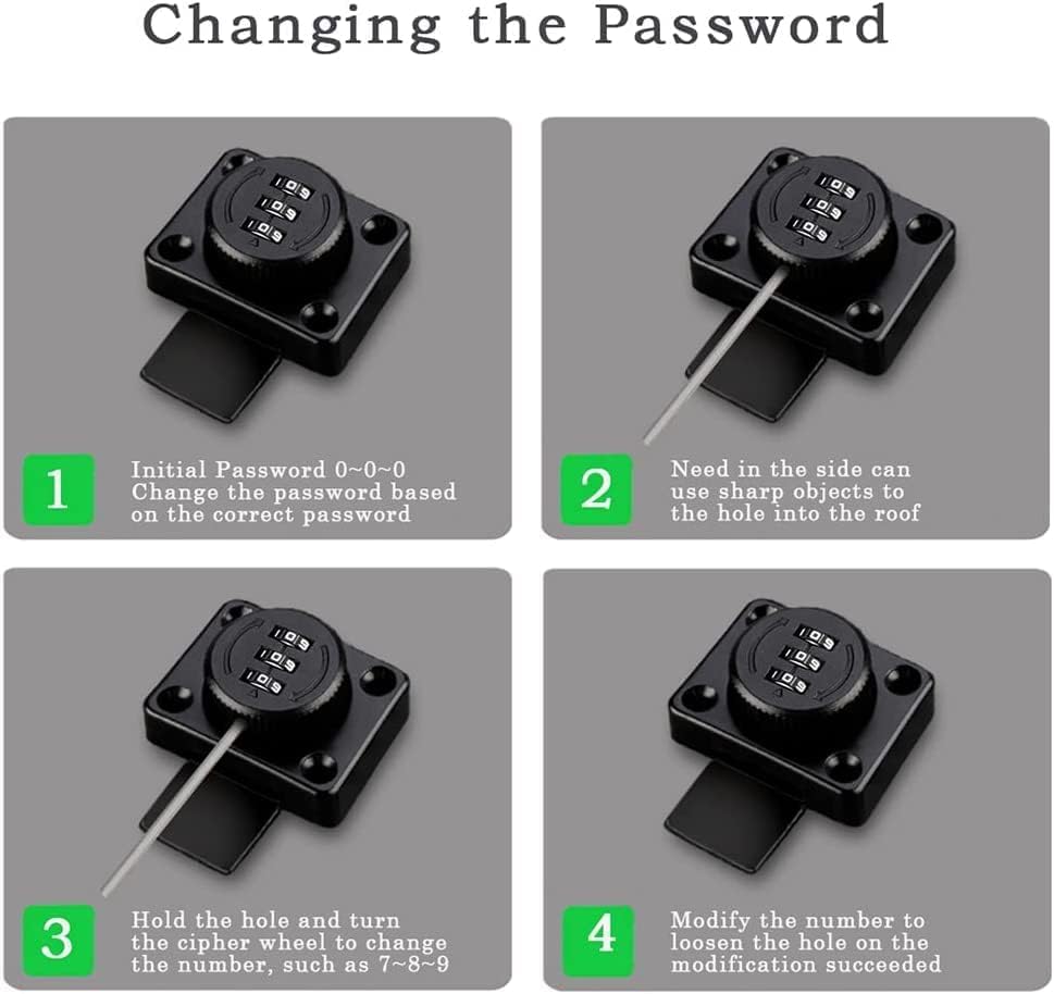 SYOSI Mechanical Password Lock for Cabinet/Sliding Door (Surface-Mounted)