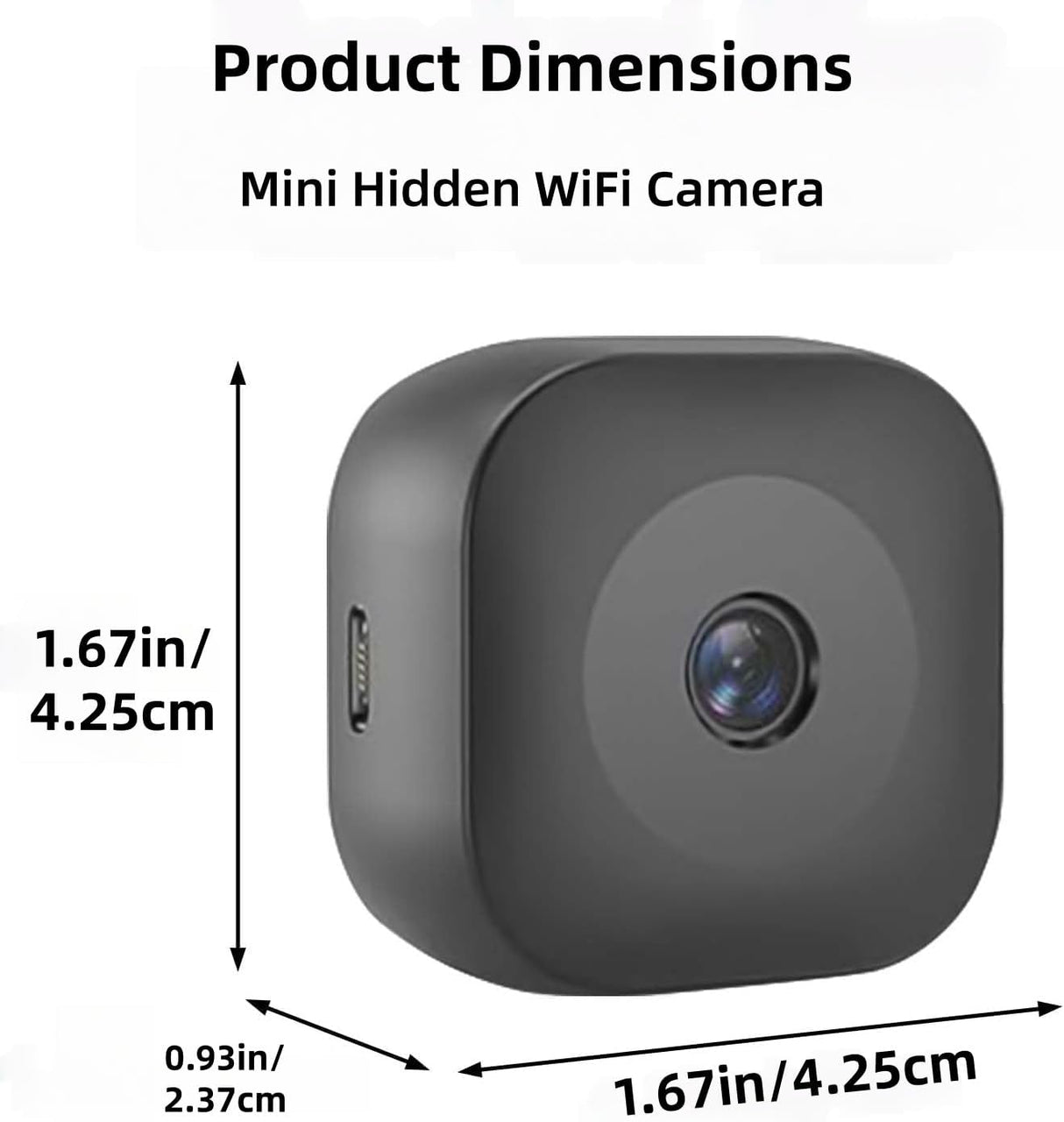 Mini Hidden WiFi Camera, 1080P HD Wireless Indoor Security Camera-Small Surveillance/Nanny Cam for Home Monitoring, Motion Detection/Night Vision, APP Control for iOS/Android