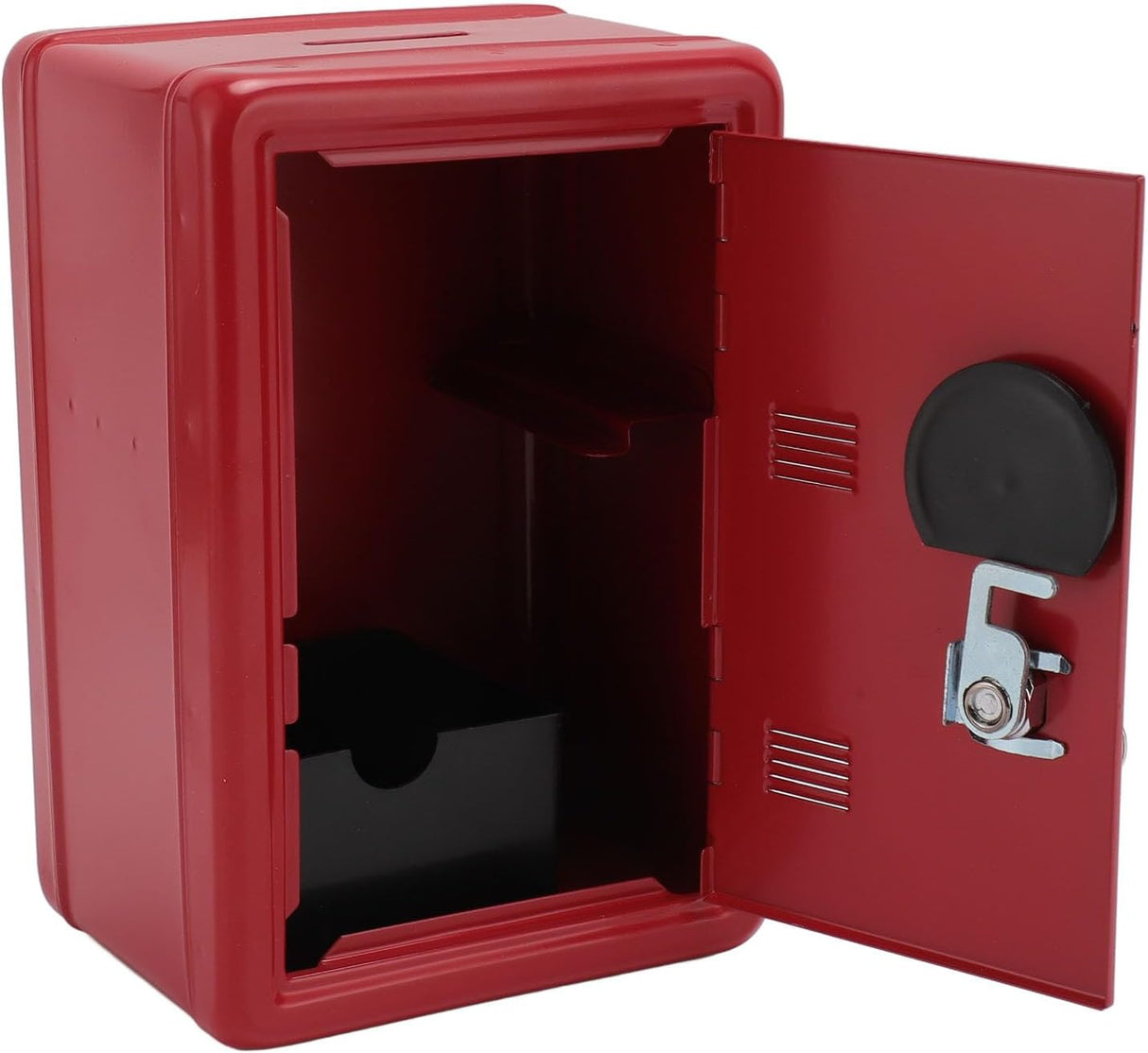 Mini Safe Box Red Dictionary Shape Money Bank Metal Piggy Bank with Lock Key Password for Coins Jewelry Valuables