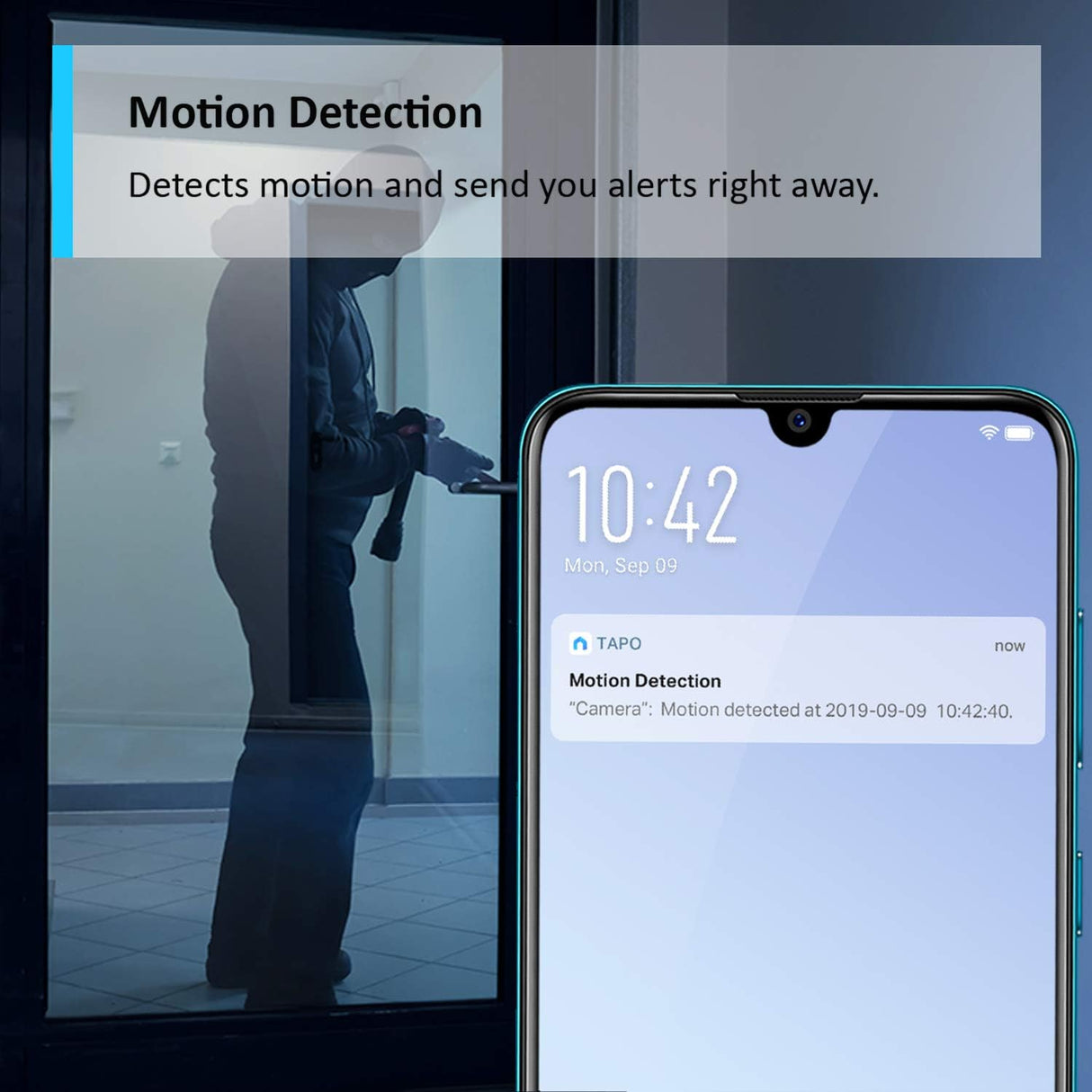 TP-Link Tapo 1080p Resolution Home Security Wi-Fi Camera With Advanced Night Vision| Motion Detection| Two-Way Audio| Sound and Light Alarm| Easy Setup (Tapo C100)