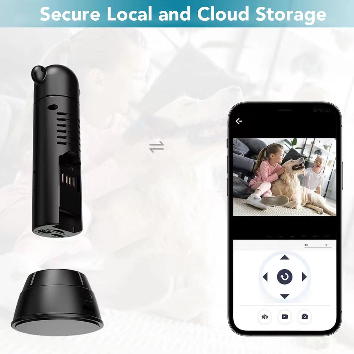 Wi-Fi Security Camera, 1080P Indoor Outdoor Camera with Night Vision, Motion Detection, Two-Way Talk, Alarm, and Human Pet Sound Detection