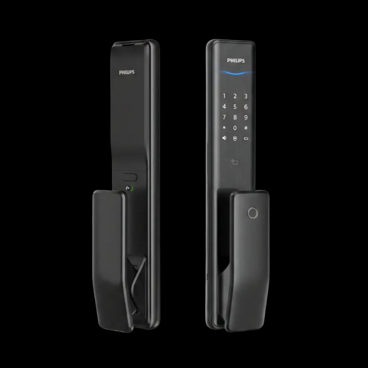 Philips EasyKey Alpha Push-Pull Smart Lock, Fingerprint, Black (ALPHA-5HB)