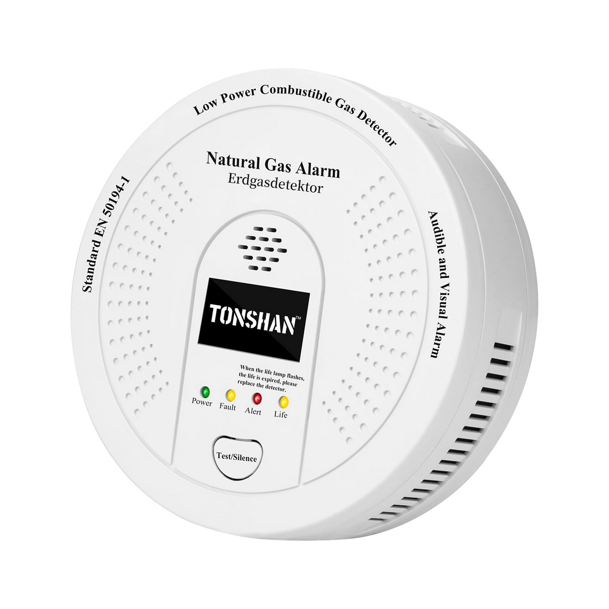 TONSHAN Natural Gas Detector (CH4/Propane/Methane), Battery