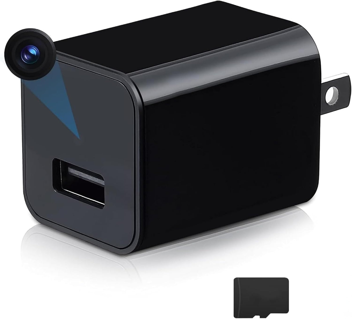 1080P WiFi USB Wall Plug Camera – HD Indoor Security Camera with Motion Detection, Night Vision & Loop Recording – Compact USB-Powered for Home and Office Monitoring