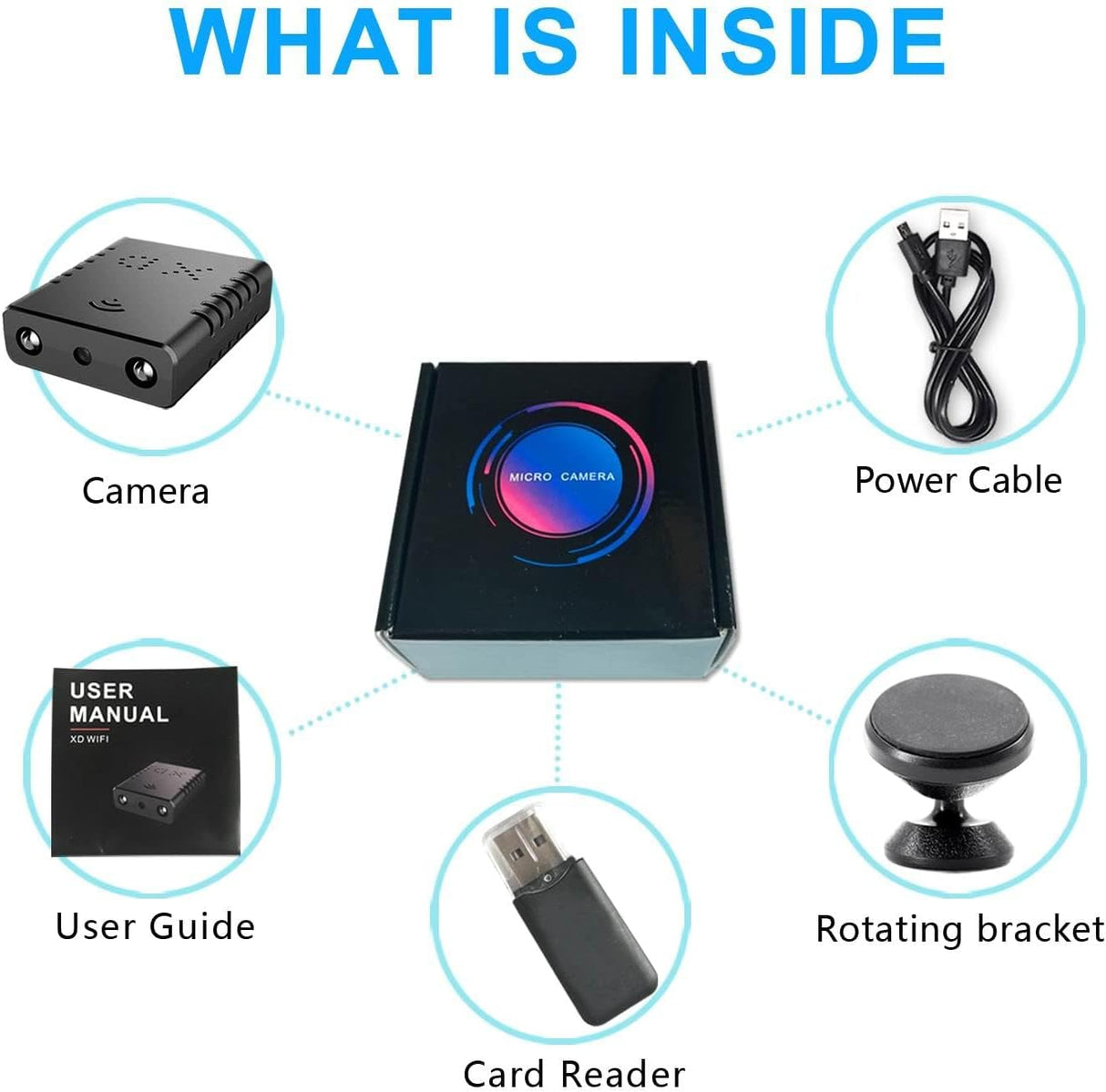 Smallest Wireless Hidden Camera,HD1080P Wireless Battery Camera,Portable Remote Camera,Nanny Cam,Baby Monitor with Night Vision,Motion Detection,Cloud Storage,Remote Viewing for iOS Android Phone APP