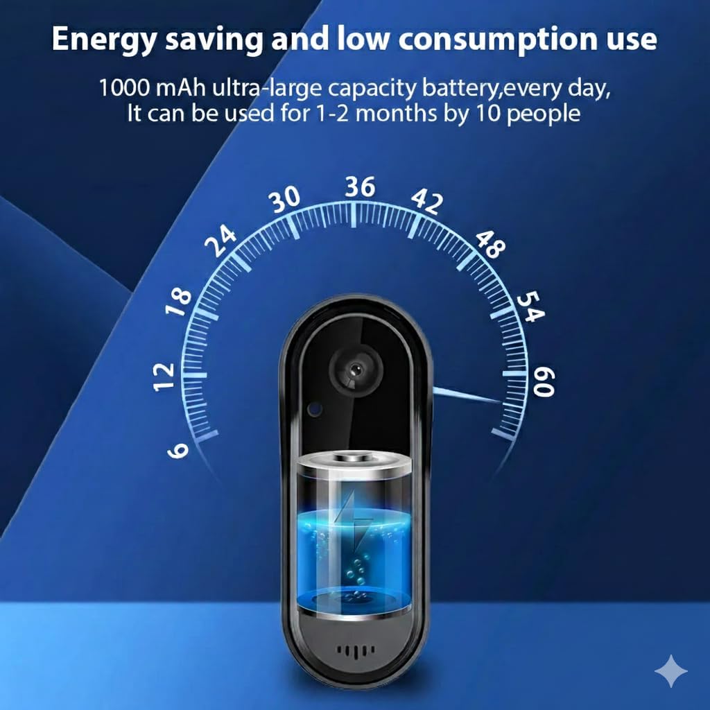 UanTii Tuya Smart Video Doorbell 720P HD Wireless Video Intercom Door Bell Camera Two-Way Audio Night version for Home Security