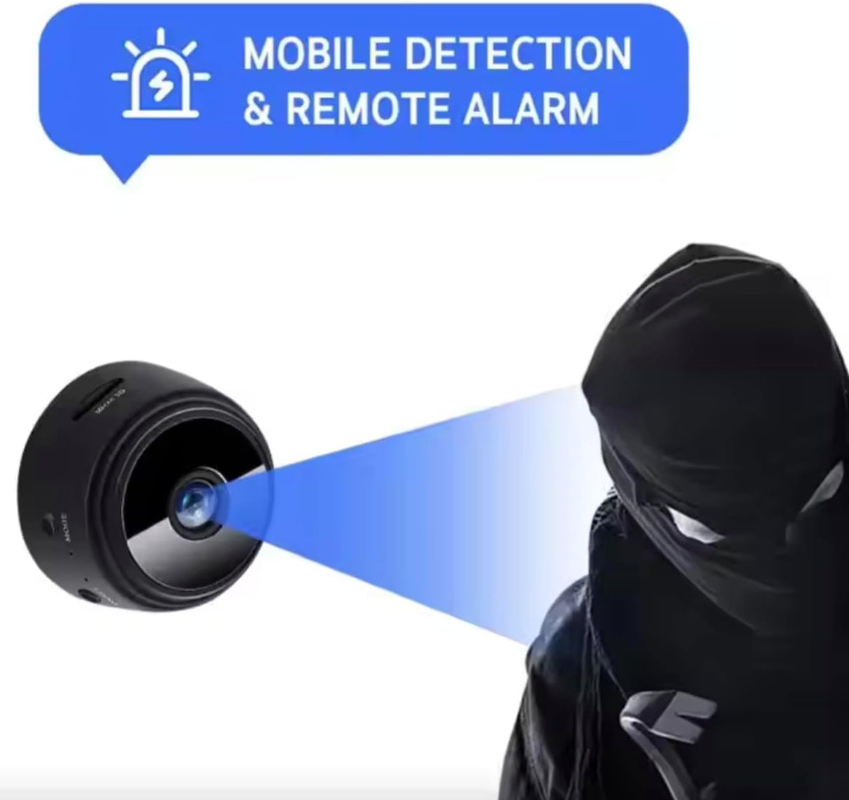 Mini WiFi Camera, 1080P HD | كاميرا واي فاي صغيرة | Night Vision, Motion Detection, Remote View, Indoor/Outdoor Security