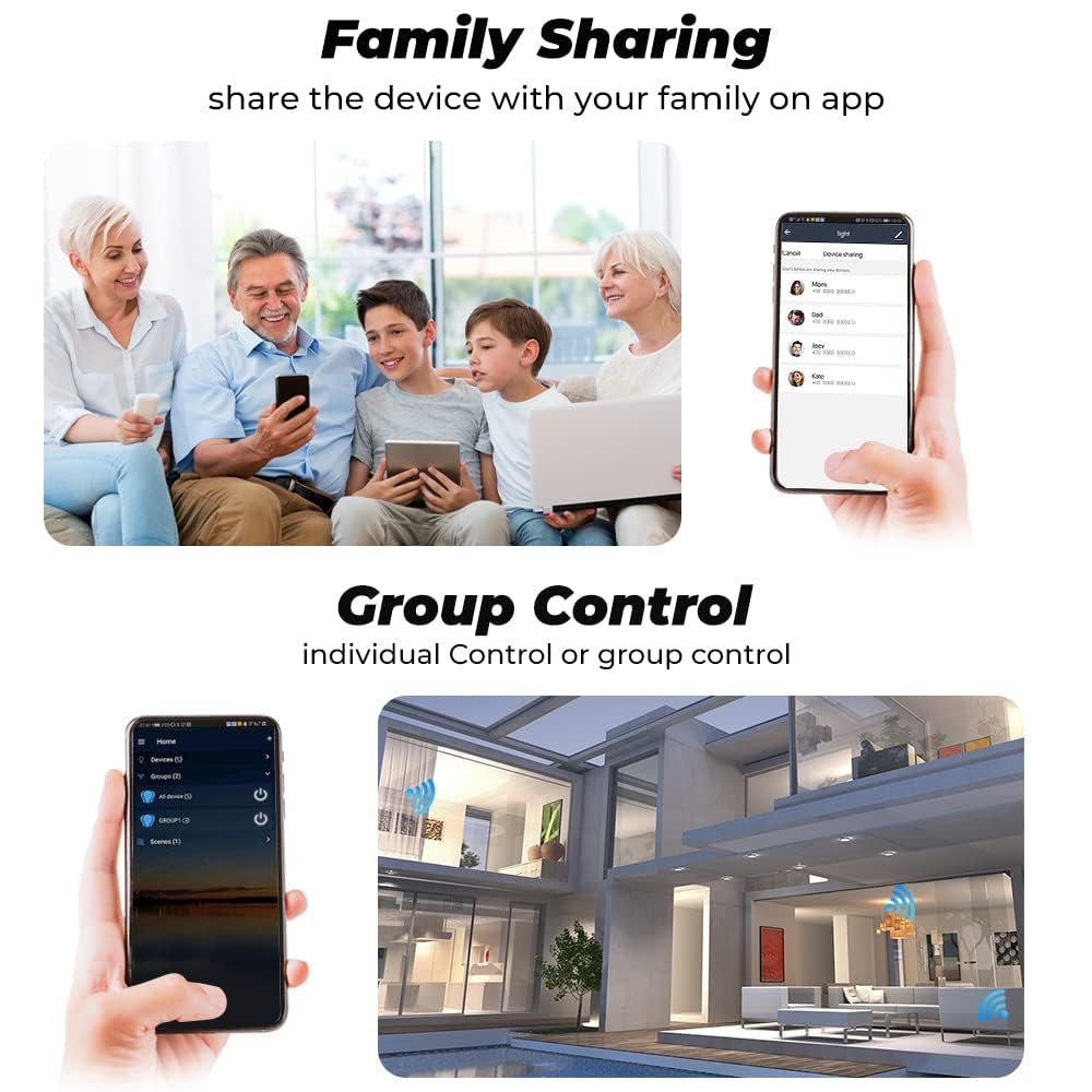 UanTii 20A Tuya Smart Plug WIFI Wireless Outlet Smart Socket Timing Schedule Power Monitoring Overload Protection Smart Life App Remote Control Works with Alexa and Google Home