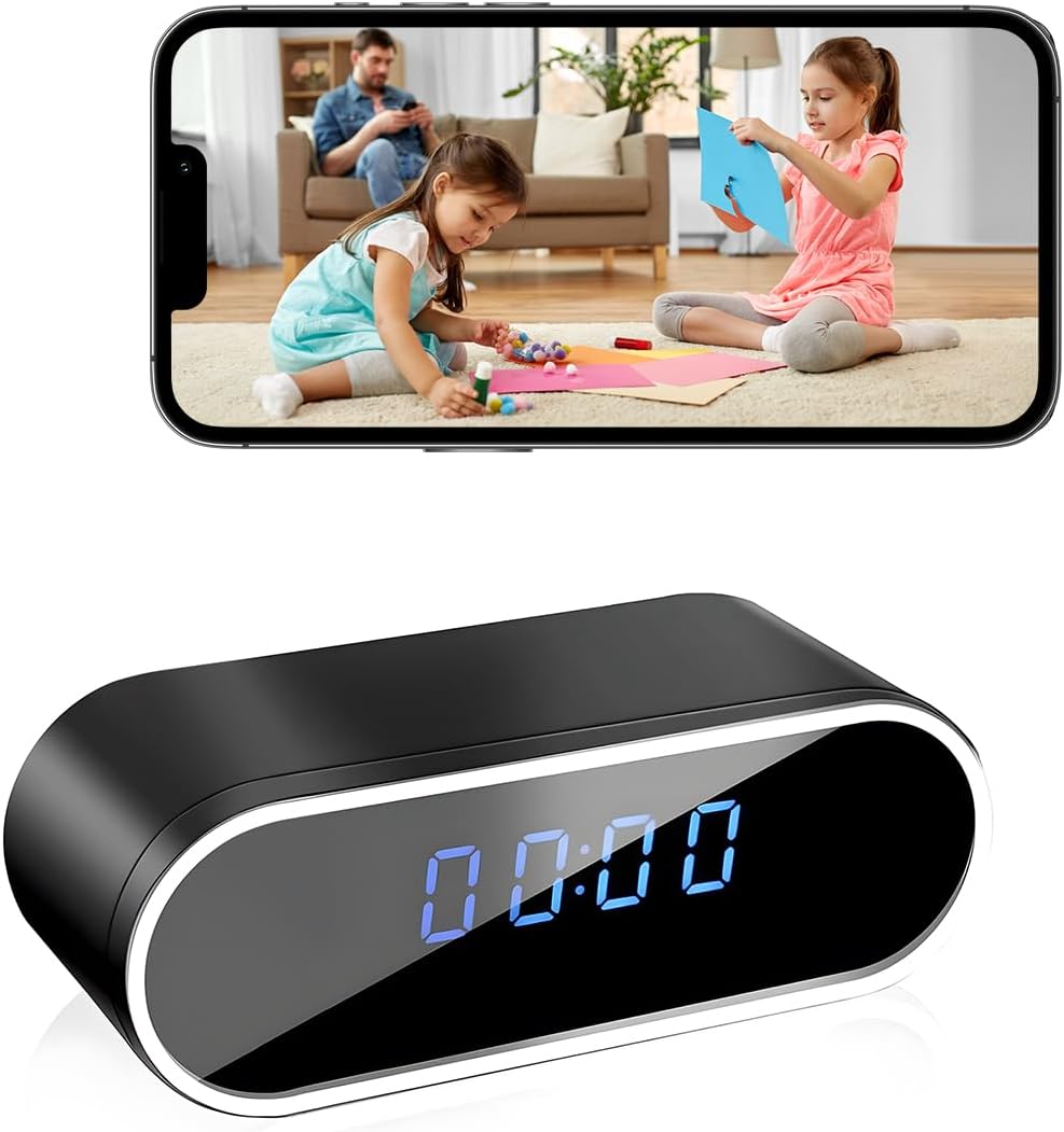 NJINALW - Smart Watch Camera, WiFi HD 1080P Mini Wireless Camera with Night Vision, Motion Detection and Remote Viewing, Nanny Camera for Baby/Elderly/Care