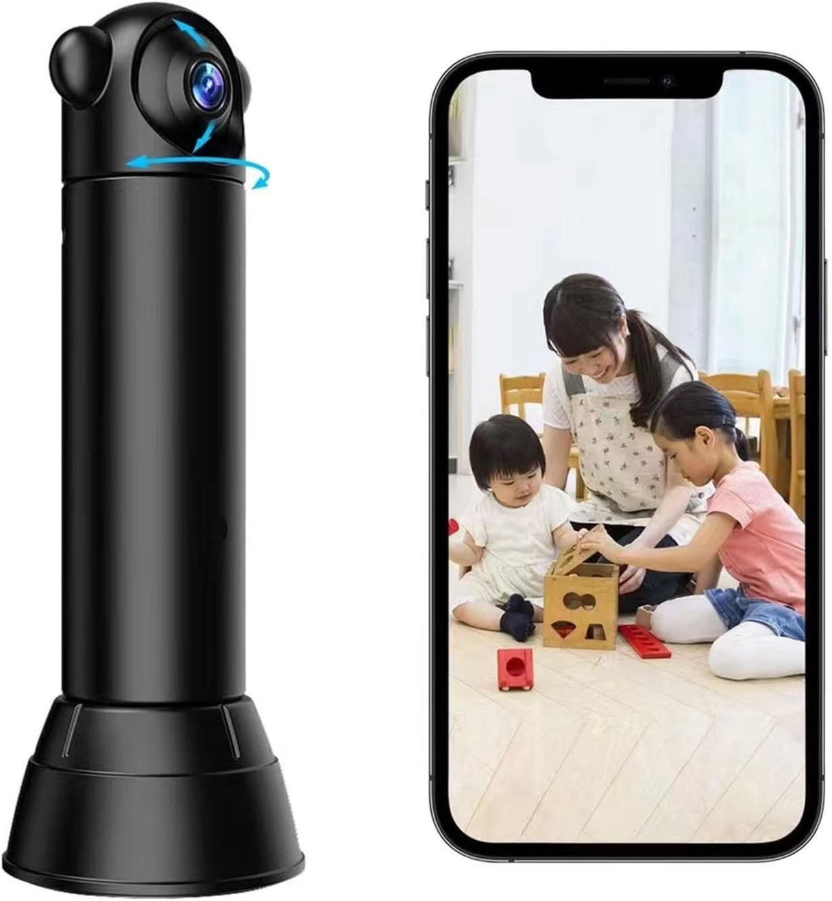 Wi-Fi Security Camera, 1080P Indoor Outdoor Camera with Night Vision, Motion Detection, Two-Way Talk, Alarm, and Human Pet Sound Detection