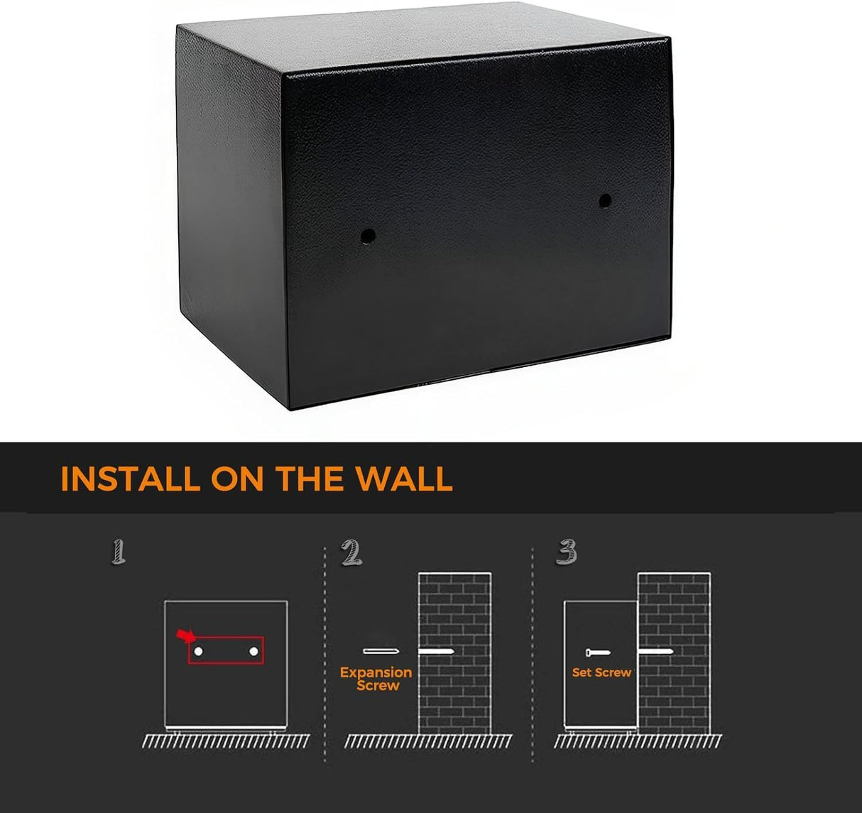 New 5.6L Safe for Home Use, Digital Cash Box with Password and Key, Suitable for Storing Cash, Documents, Jewelry, and Passports at Home, Business, Office, or Hotel (Black-5.6L)