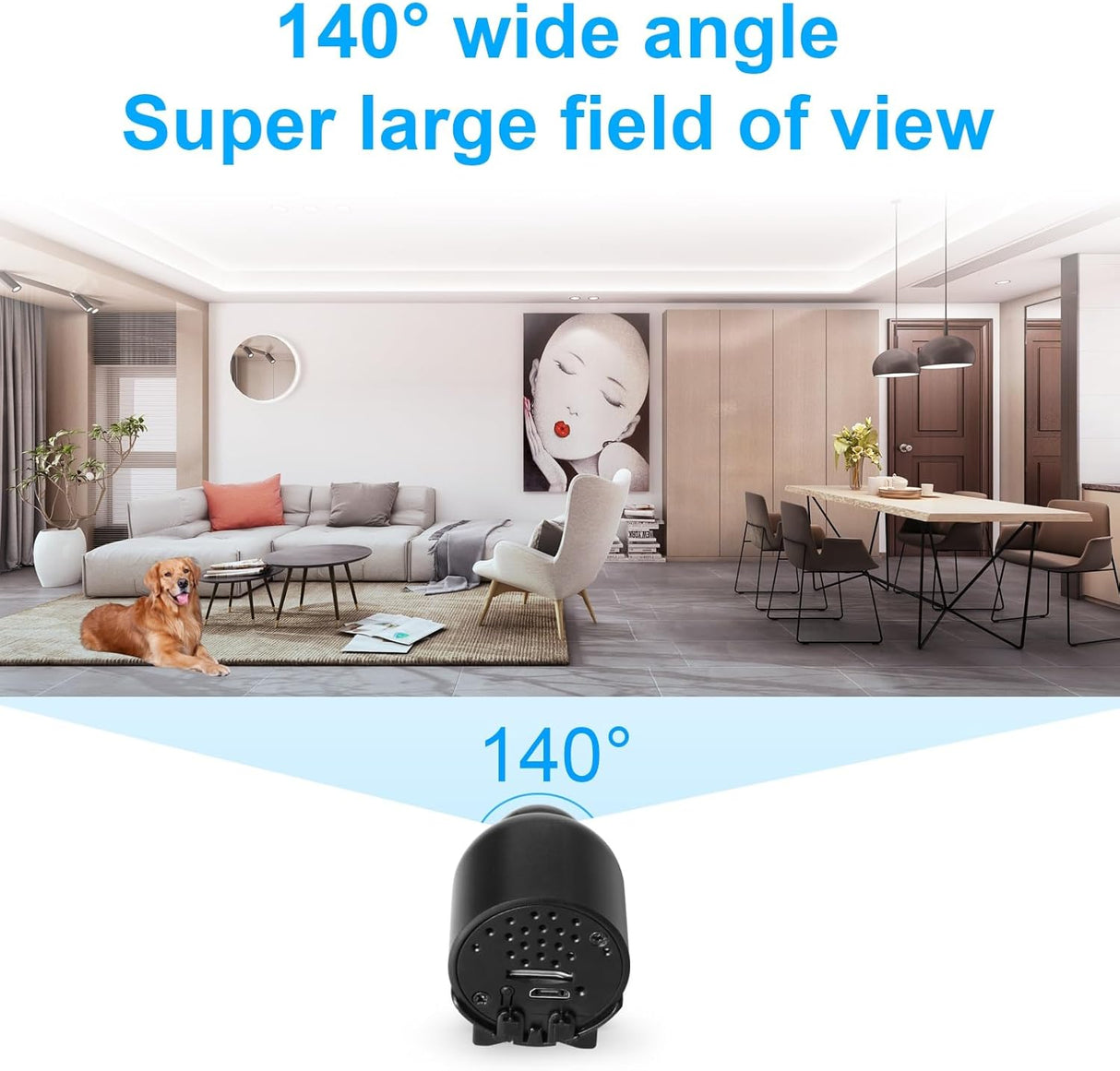Rettru Mini WiFi Camera 1080P, Concealed, Night Vision, Cloud