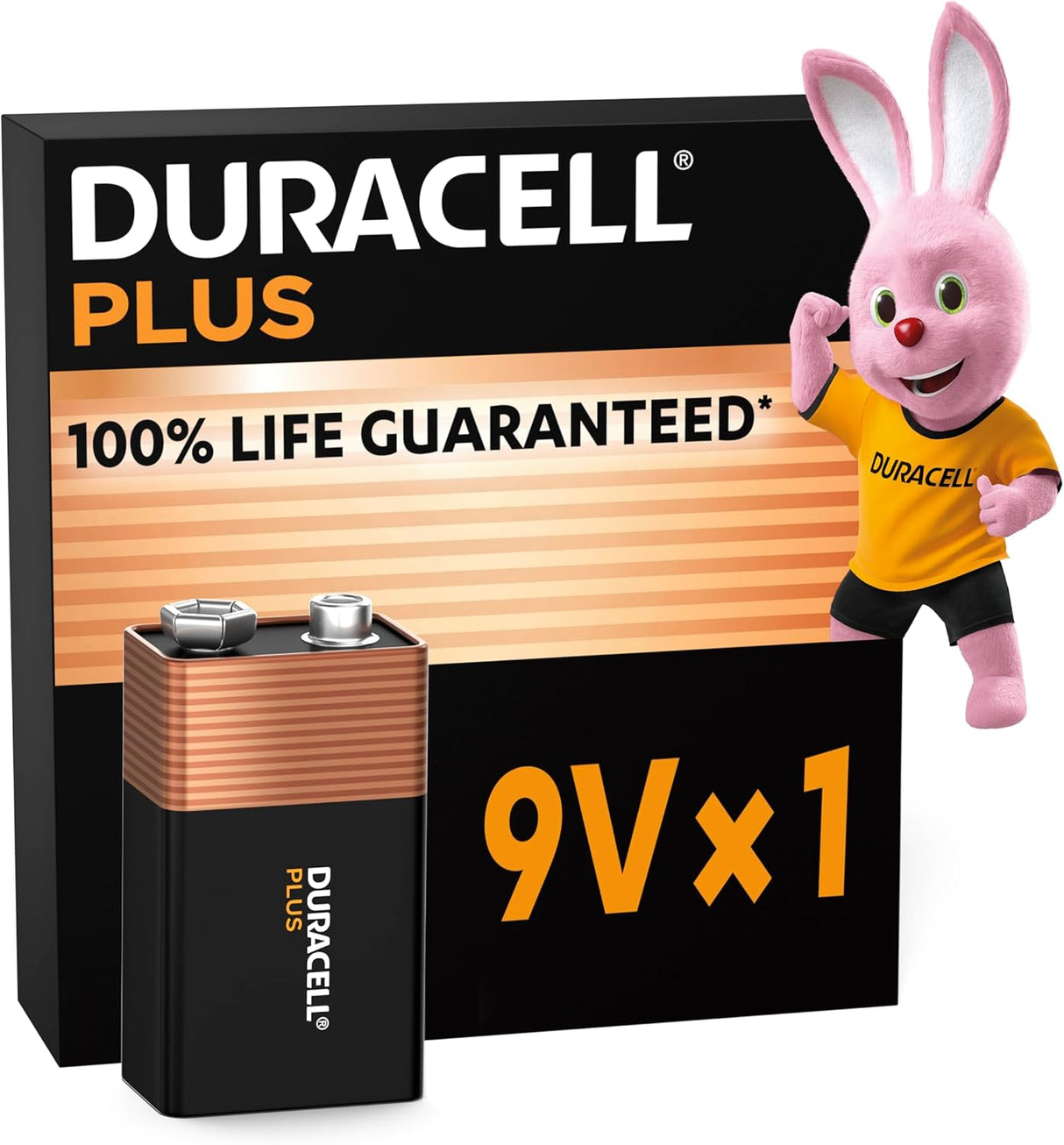Duracell Plus Power MN1604 9V Alkaline Battery (1-Pack)