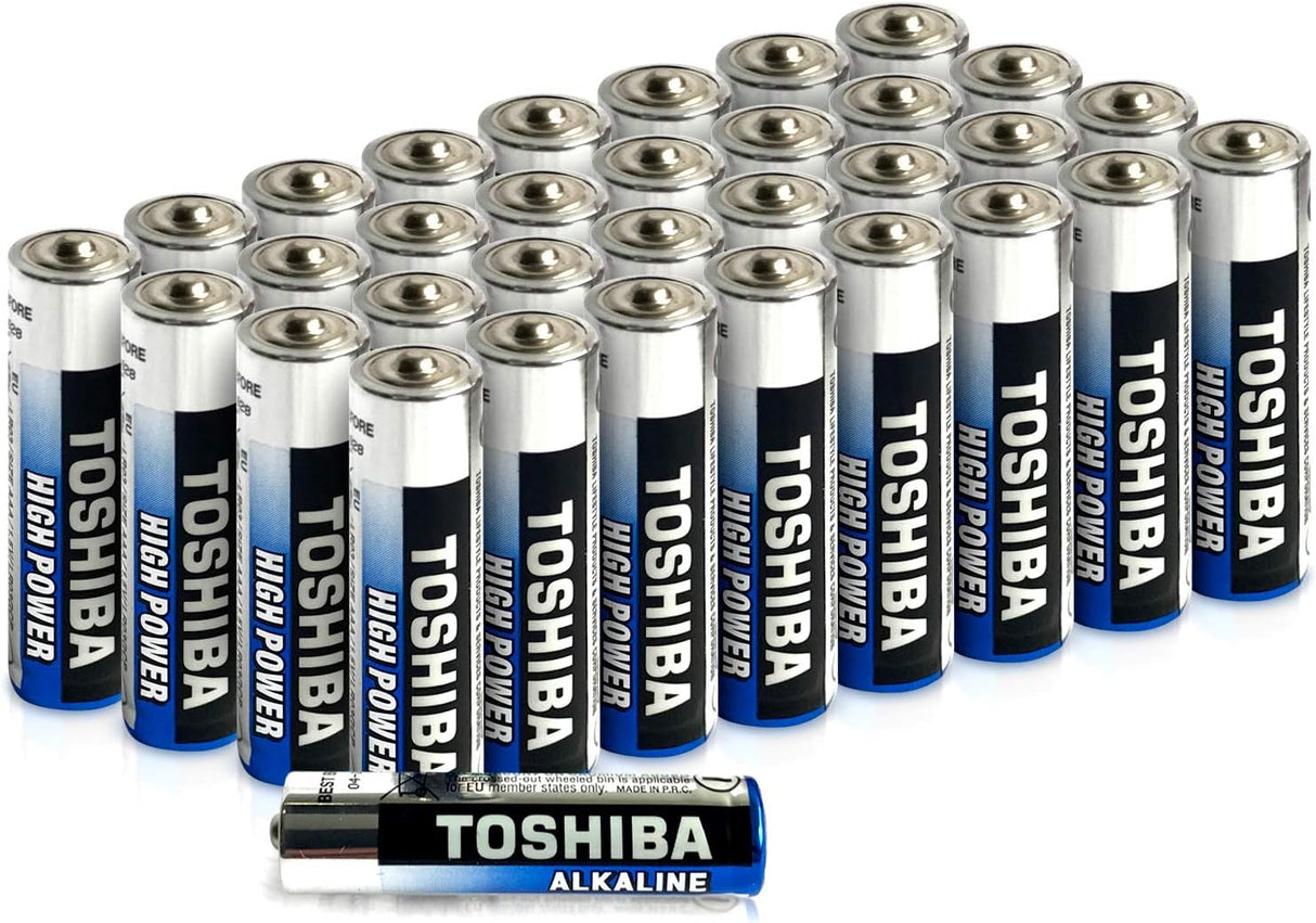 TOSHIBA 9V Alkaline Battery, High Power Vibration Resistant