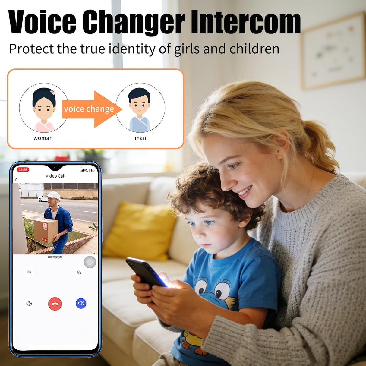 OBEST video doorbell wireless, doorbell camera outdoor, App control, intelligent voice changing, high-definition night vision, automatic capture, Battery powered