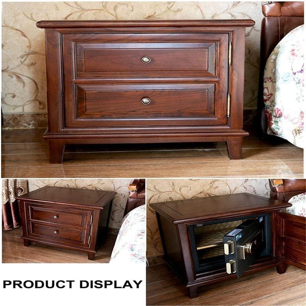 Safe and Durable Fireproof Waterproof Safe Safe Box Electronic Digital Security Safe Box Bedside Cabinet Invisible Safety Box Biometric Fingerprint Home Steel Safe for Office Hotel Jewelry Gun Cash Me