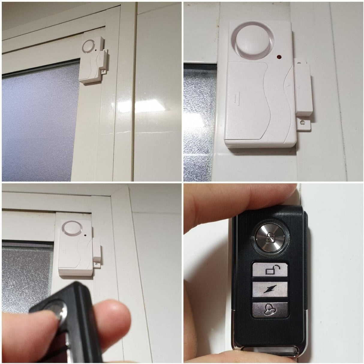 Mengshen Door and Window Alarm, Anti-Theft Burglar Wireless Alarm with Remote Control for Home Security, Easy to Install, 105db (Includes 2 Alarm and 1 Remote Control)