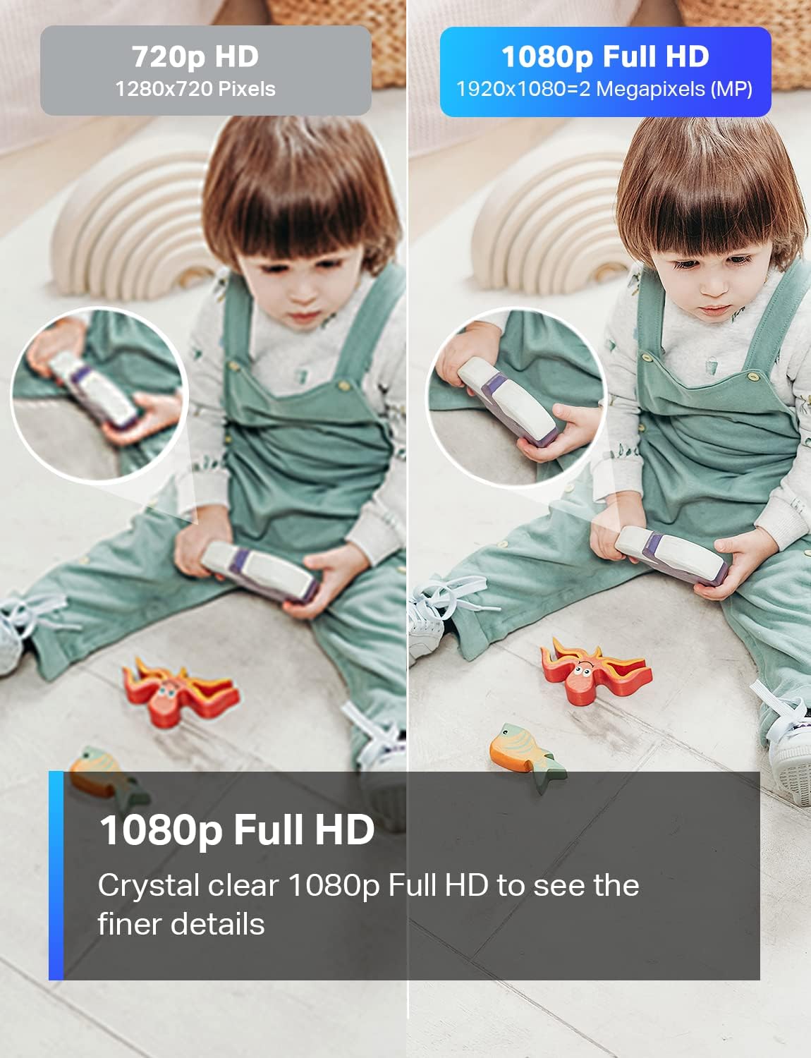 Tapo TP-Link Indoor Security Camera for Baby Monitor, Dog Camera w/Motion Detection, 2-Way Audio Siren, Night Vision, Cloud & SD Card Storage(Up to 128 GB), Works w/Alexa & Google Home (C100)