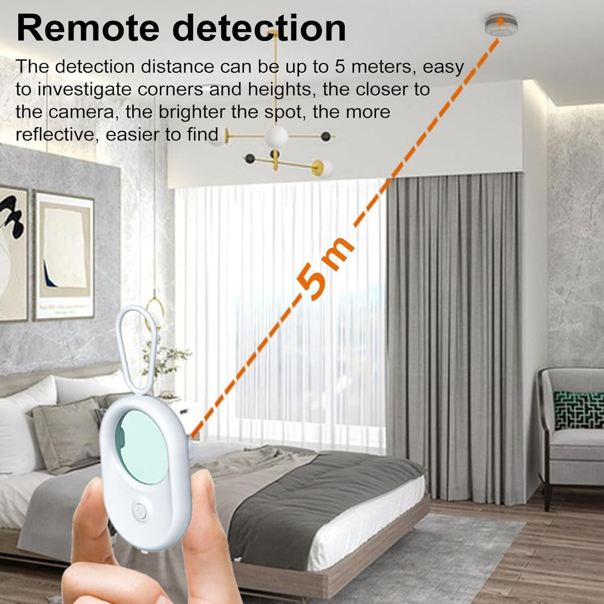 Hidden Camera Detectors, Anti-spy Detector Device, Mini Infrared Camera Detector, Portable USB Rechargeable Privacy Protection Anti-spy Hidden Device Scanner, Privacy Protector