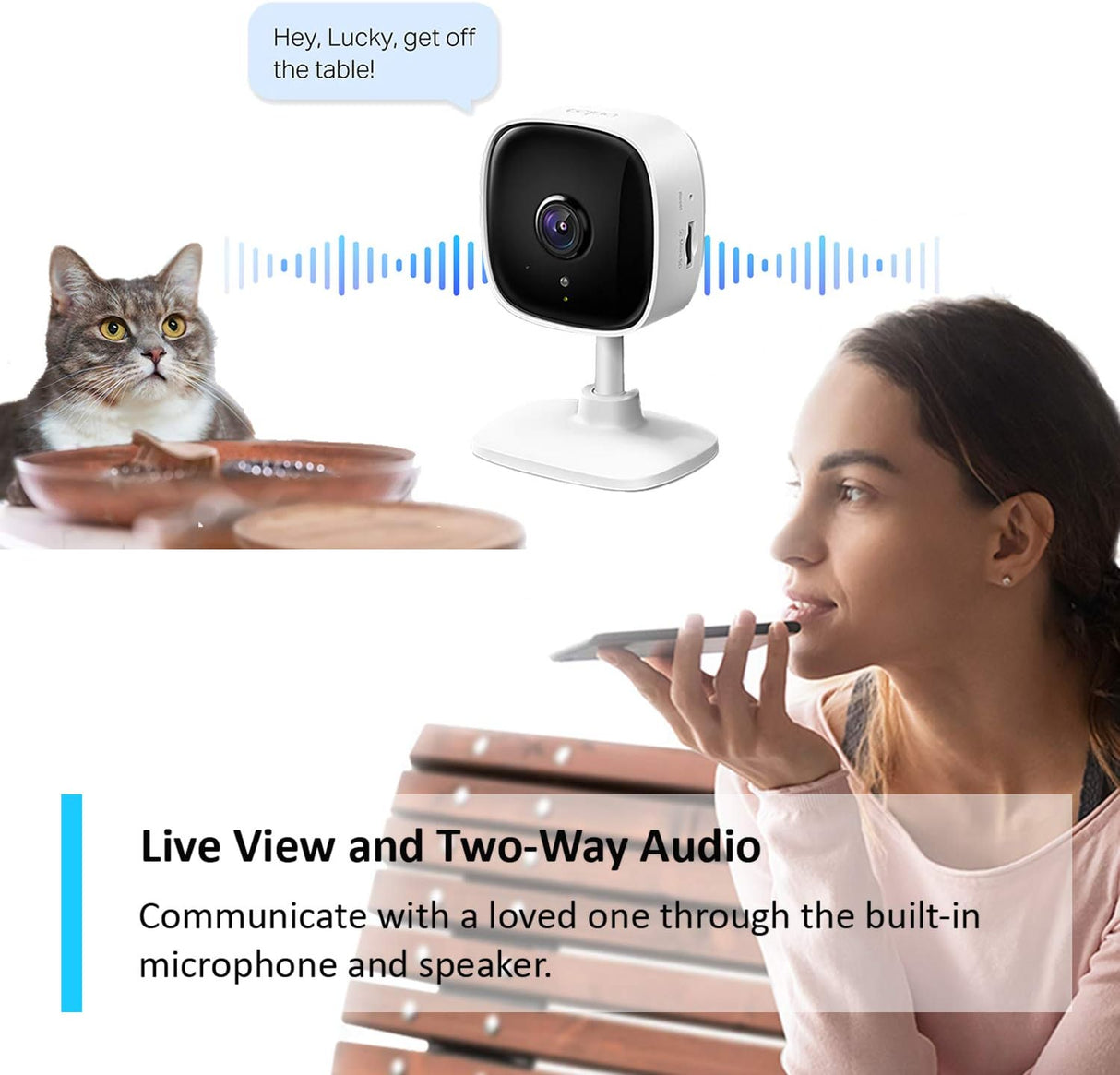 TP-Link Tapo 1080p Resolution Home Security Wi-Fi Camera With Advanced Night Vision| Motion Detection| Two-Way Audio| Sound and Light Alarm| Easy Setup (Tapo C100)