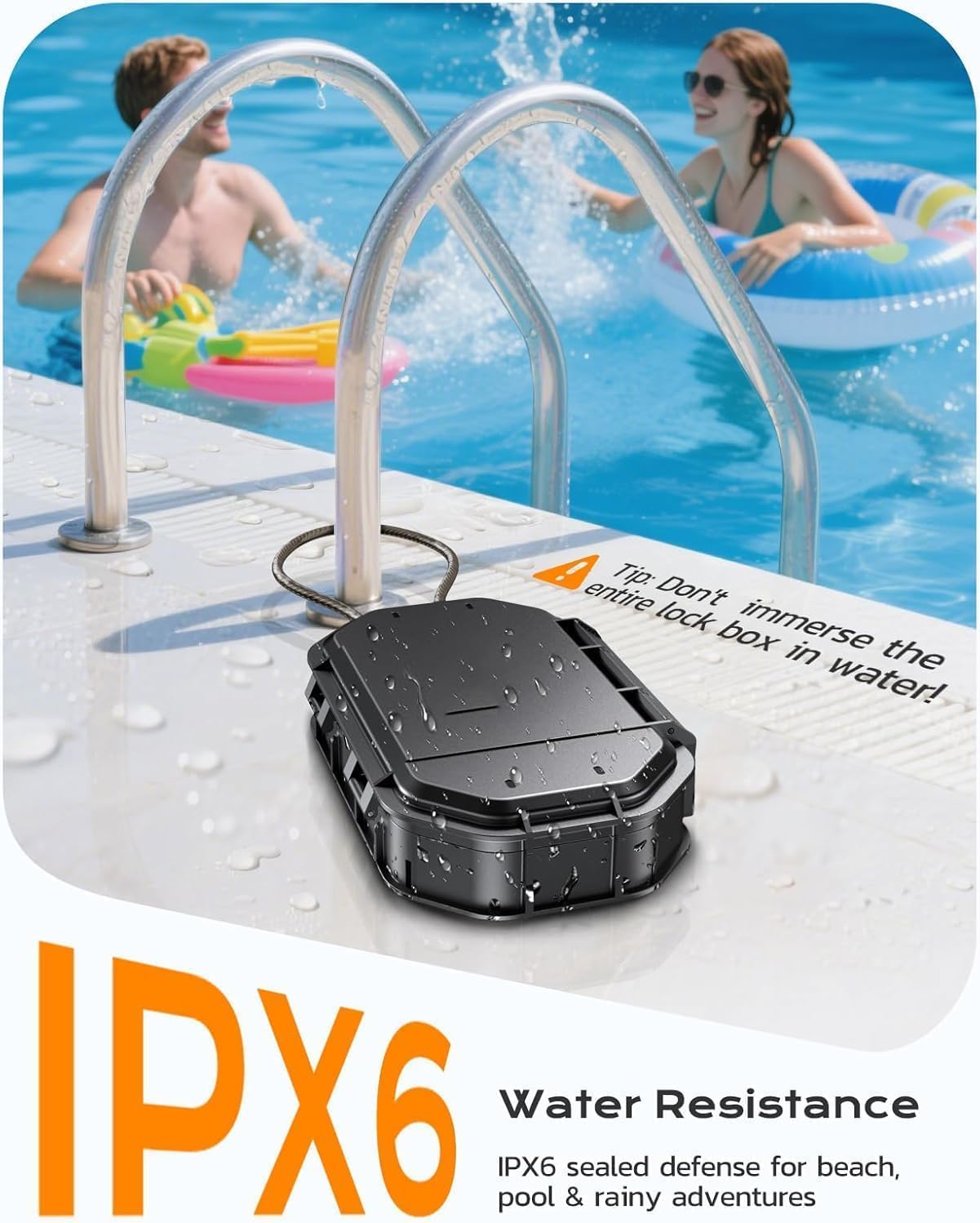 Ctoby Portable Travel Safe, 4-Digit Combination, Waterproof