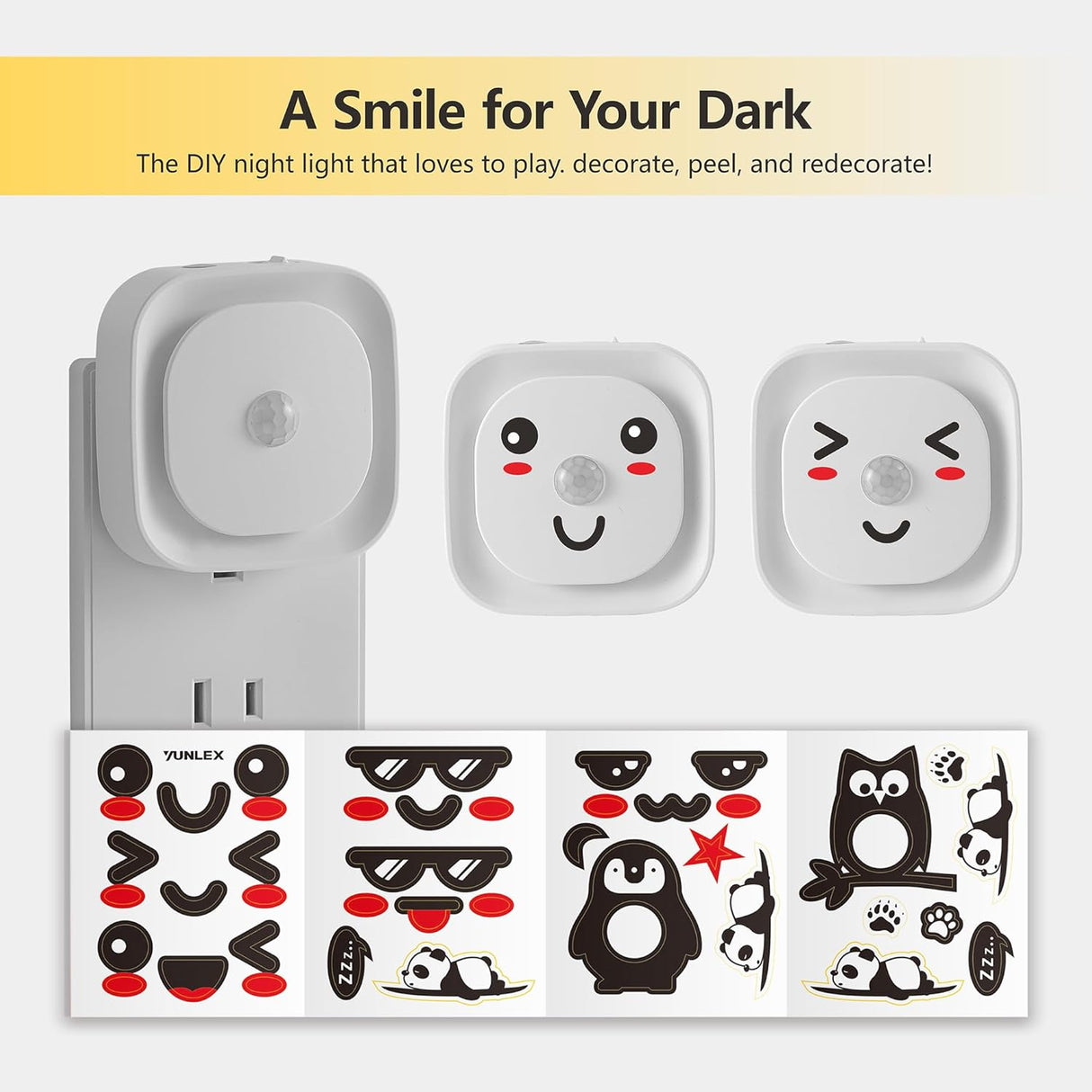 YUNLEX 2 Pack Plug in Red Sleep Night Light with Motion Sensor & Dusk to Dawn Sensor, Soft Glow, Dimmable, LED Lights for Bedroom, Sleep, Baby Nursery, Kids, Toddler, Bathroom, Hallway, Home Decor