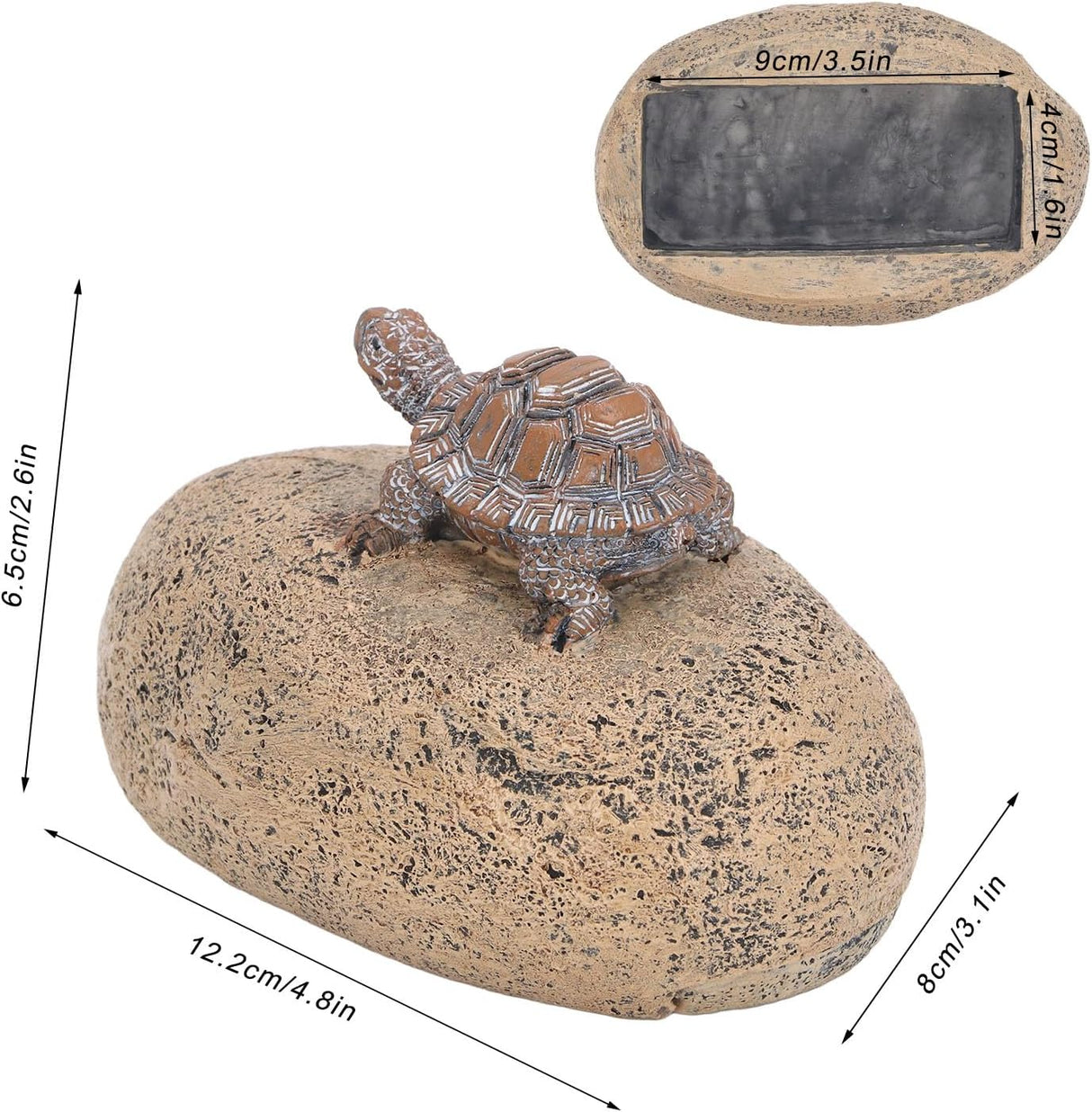 Zerodis Tortoise Stone Resin Fake Rock Key Hider (12.2cm)