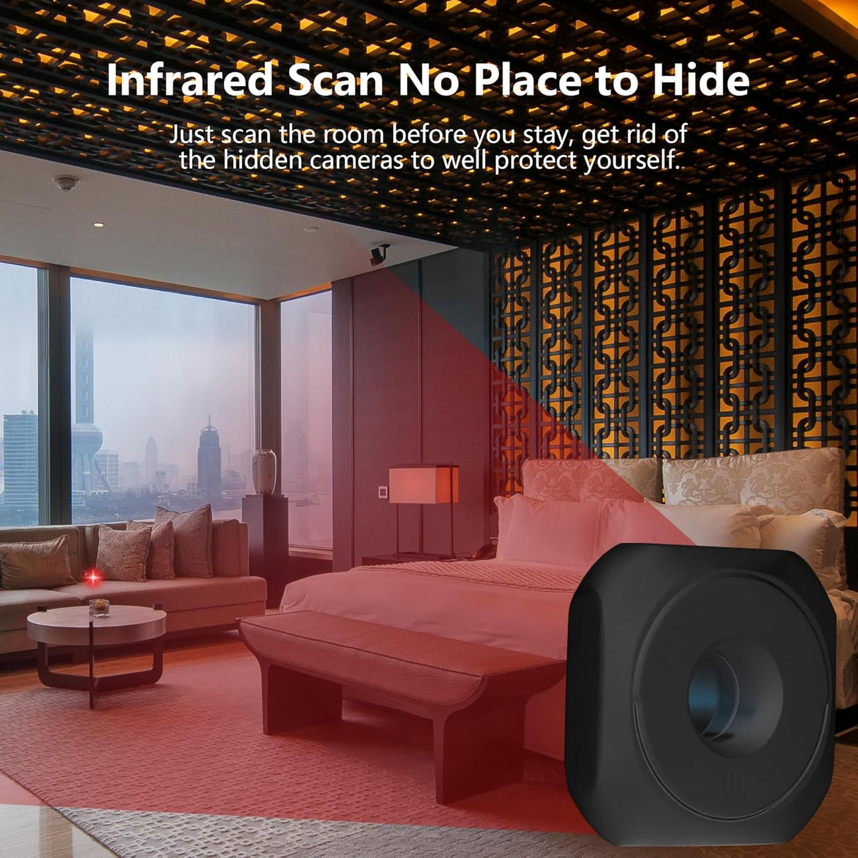 GAYA Hidden Camera Detectors,Delicate Small Acce0sories,Anti Spy Wireless Infrared Camera Sweeper Device Detector,Indoor use for Hotel/Home/Office/Travel