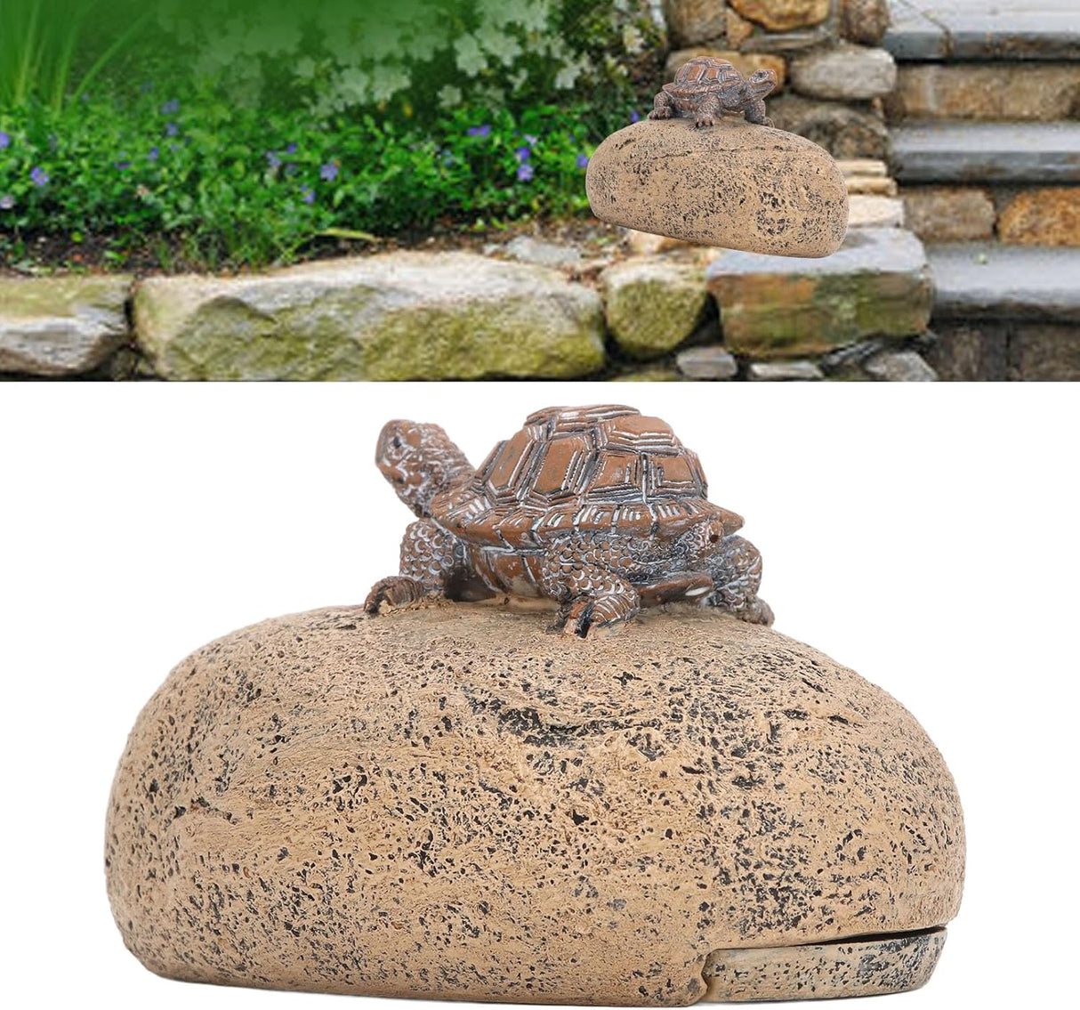 Zerodis Tortoise Stone Resin Fake Rock Key Hider (12.2cm)