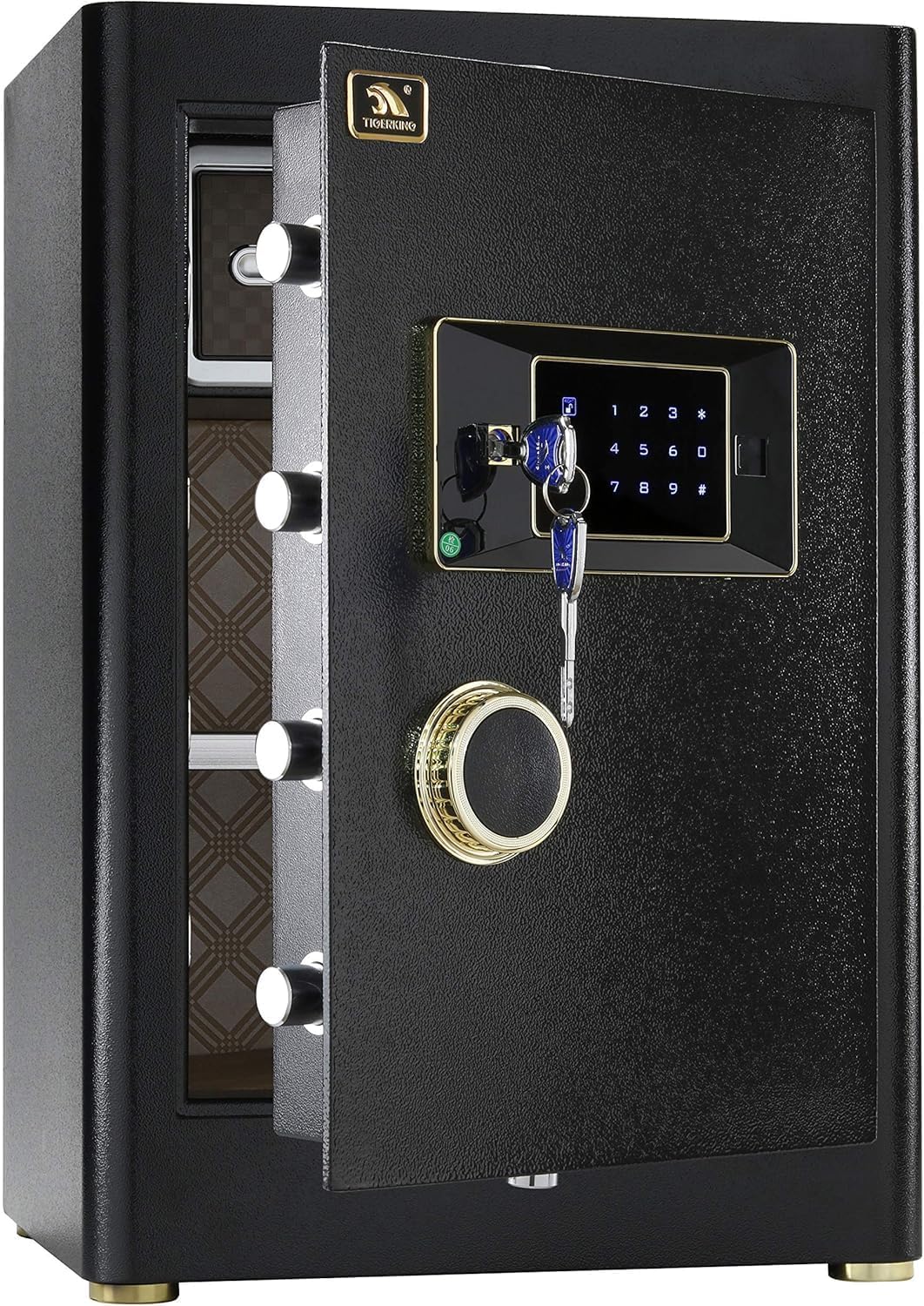Heavy Duty Large Home Safe – 2.05 Cubic Feet Digital Security Safe with Touchscreen Keypad & Internal Lock Box for Home Office Business, Black
