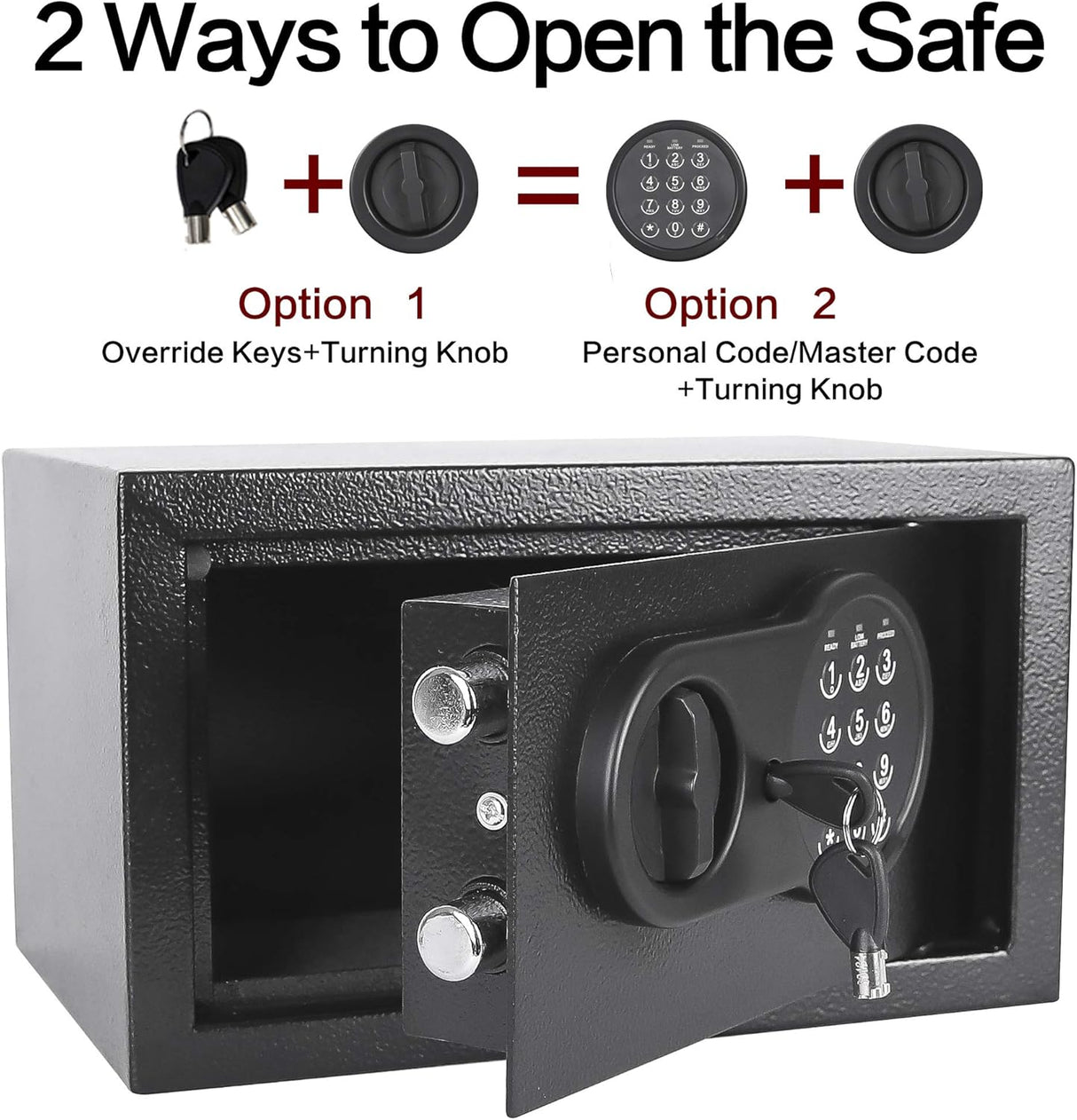 Steel Safe: Aliame Electronic Safe with LED Light Security