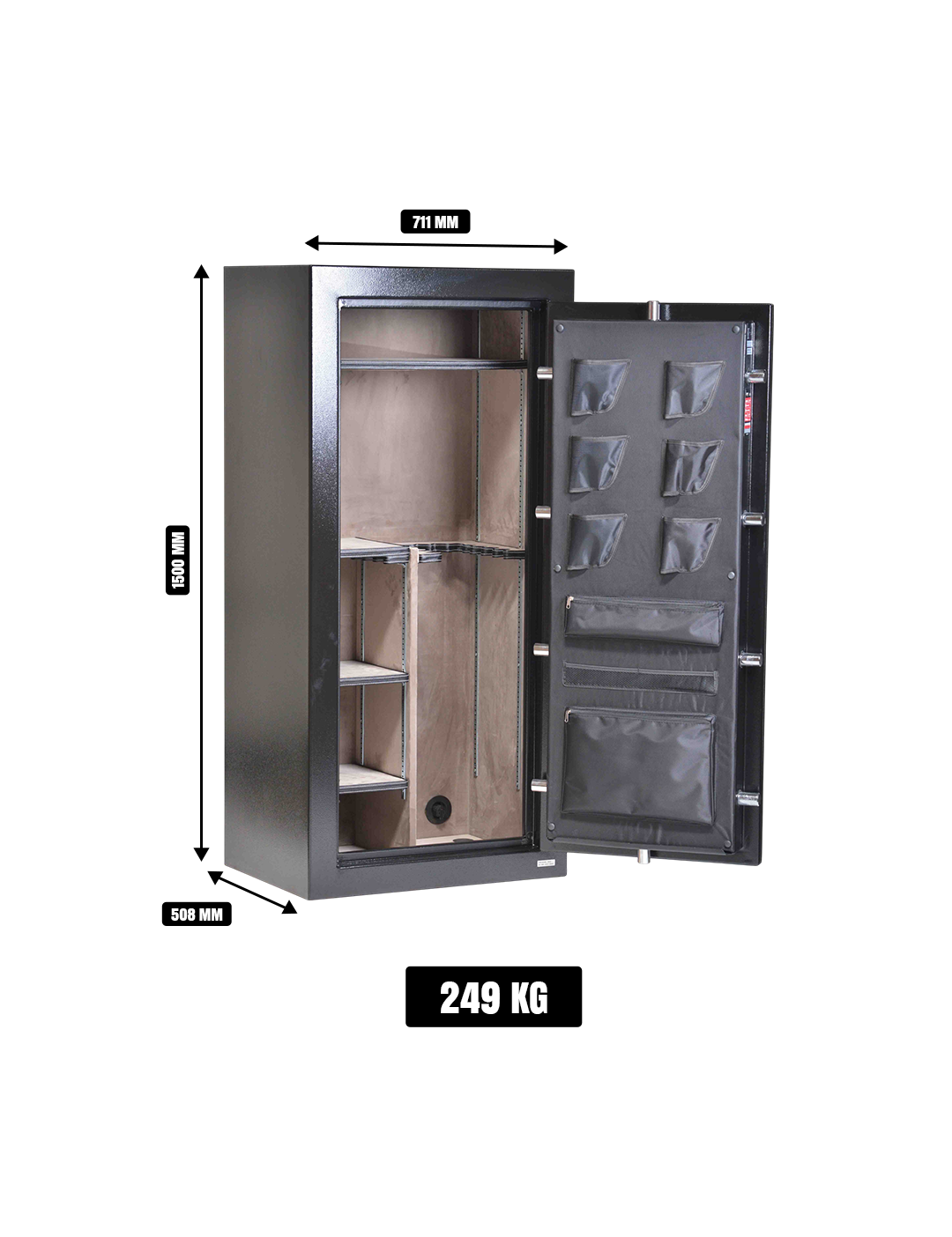 Format Gun Safe DL19 – 60 Min Fire Rated, S&G Electronic Lock, Black