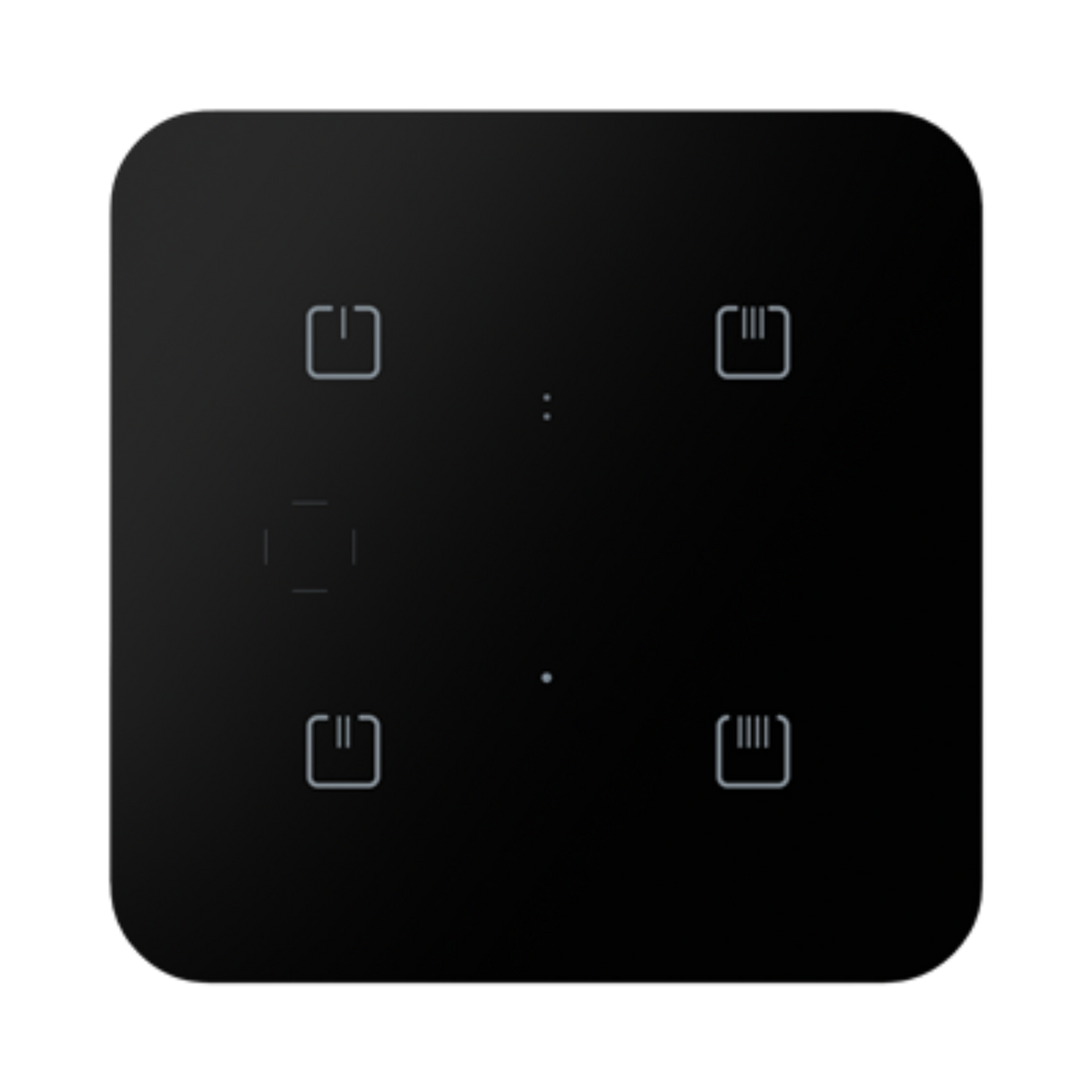 ELKO EP RFSW-222/SB Wireless Glass Touch Controller, 2-Button, Black