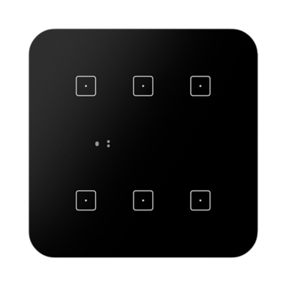 ELKO EP RFSW-262/B Glass Touch Controller, 6-Button, Black Round