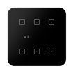 ELKO EP RFSW-262/B Glass Touch Controller, 6-Button, Black Round