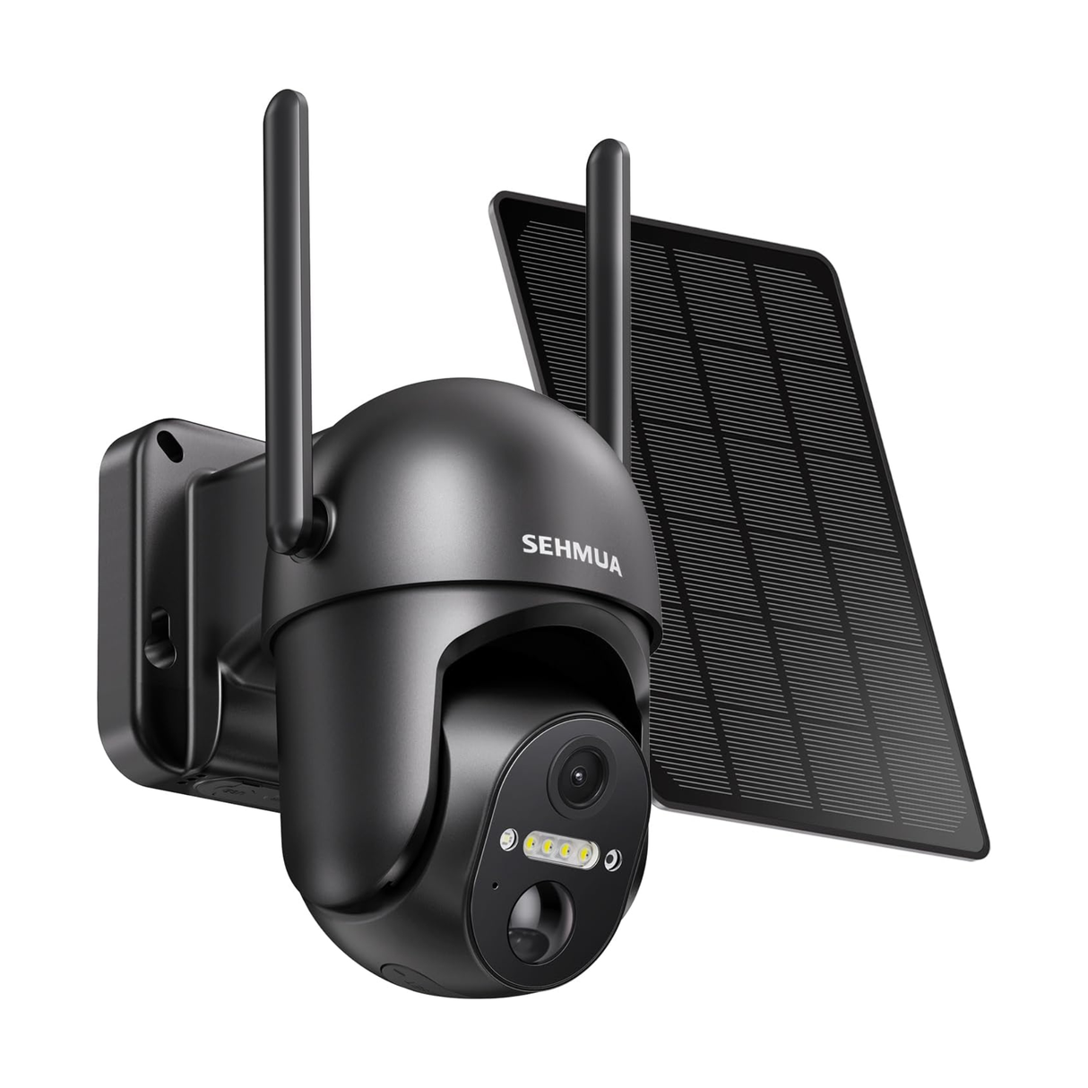 SEHMUA Solar Security Cameras Wireless Outdoor, 2K 360° View Battery Powered Outdoor Camera, WiFi Home Security with Spotlight Color Night Vision, PIR Sensor