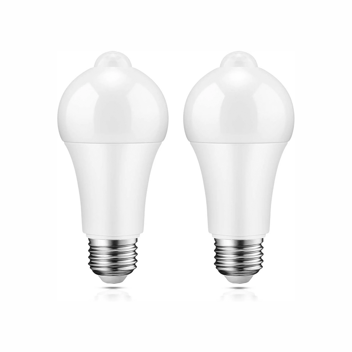 SYOSI Motion Sensor Light Bulbs, , 12W (100W Equivalent) PIR Motion Activated Dusk to Dawn Light Bulb, E26 6000K Cool White Security Bulb for Front Door Garage Hallway, 2 Pack