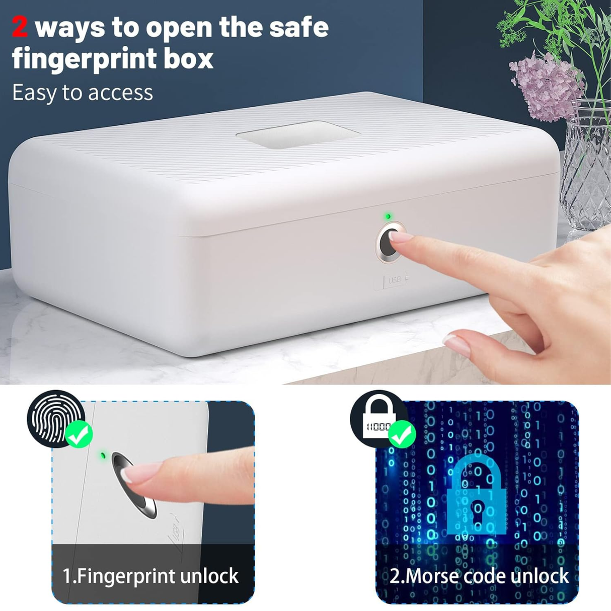TERRIFI Biometric Fingerprint Storage Box