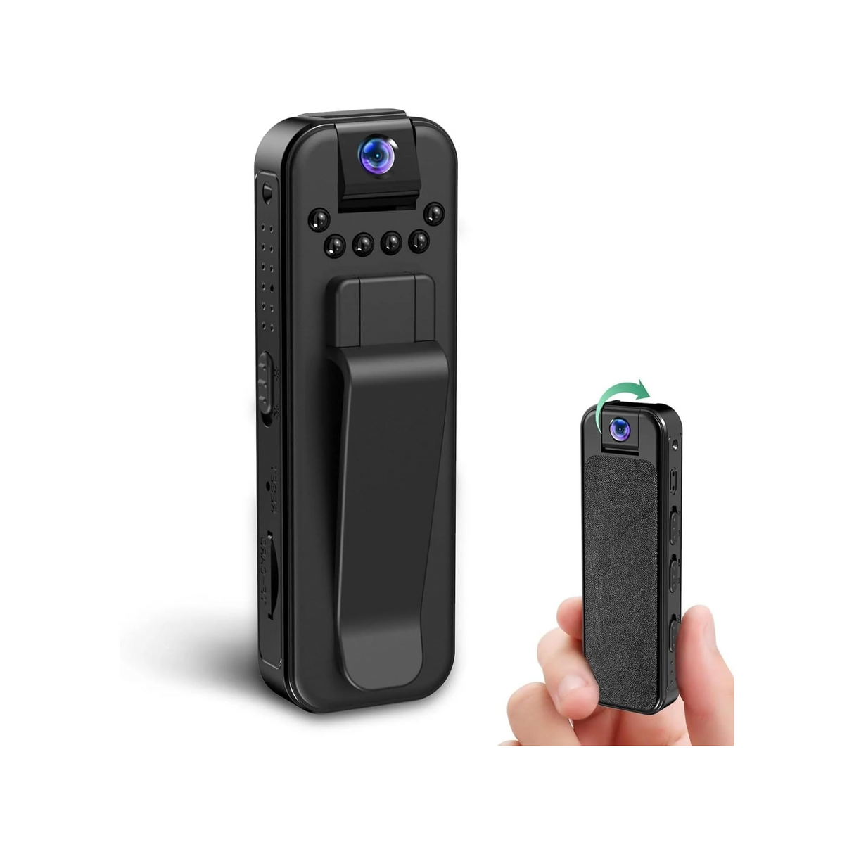 Mini HD 1080P Body Camera, 180° Rotatable Lens, Portable Recorder