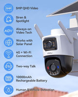Imou AOV Dual Lens – 10MP Solar WiFi6 & 4G LTE Outdoor Camera