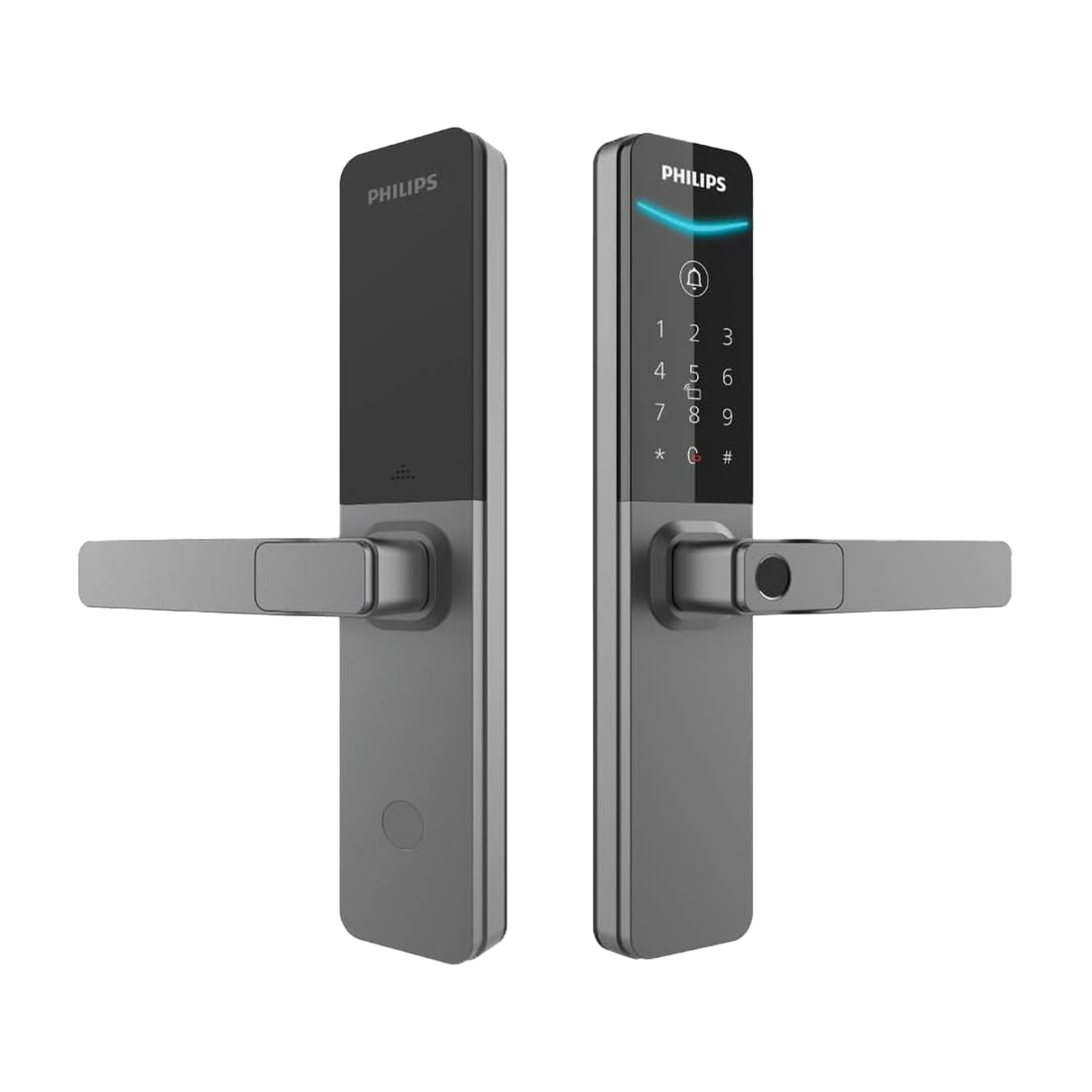 Philips EasyKey DDL615-5HBS Smart Lock, Fingerprint + PIN + RFID + App