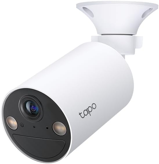 Tapo C410 Outdoor/Indoor Battery Wi-Fi Camera, 2K 3MP, 6400mAh, AI Person Detection, Color Night Vision, No Hub Required, Solar Panel Compatible