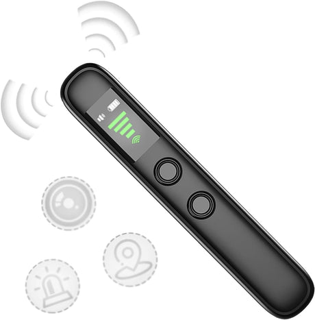 BIGTHREE Hidden Spy Camera Detector, Portable Anti-Eavesdropping Device Detectors, RF/Wireless Signal Scanner GPS Tracker Detector, Burglar Alarm Camera Finder for Hotel, Office, Travel and Home