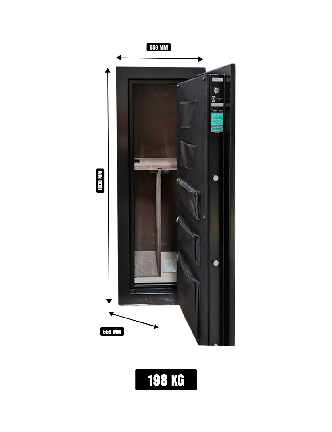 Format Gun Safe DL12W – 60 Min Fire Rated, S&G Electronic Lock, Black