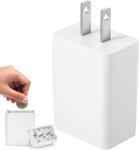 UKCOCO Charger Money Box Valuables Organizer Hidden Storage Organizer Hidden Storage Decor Hiding Places Cash Hider Money Storage Safe Accessories Cash Hidden Container Plastic Carry