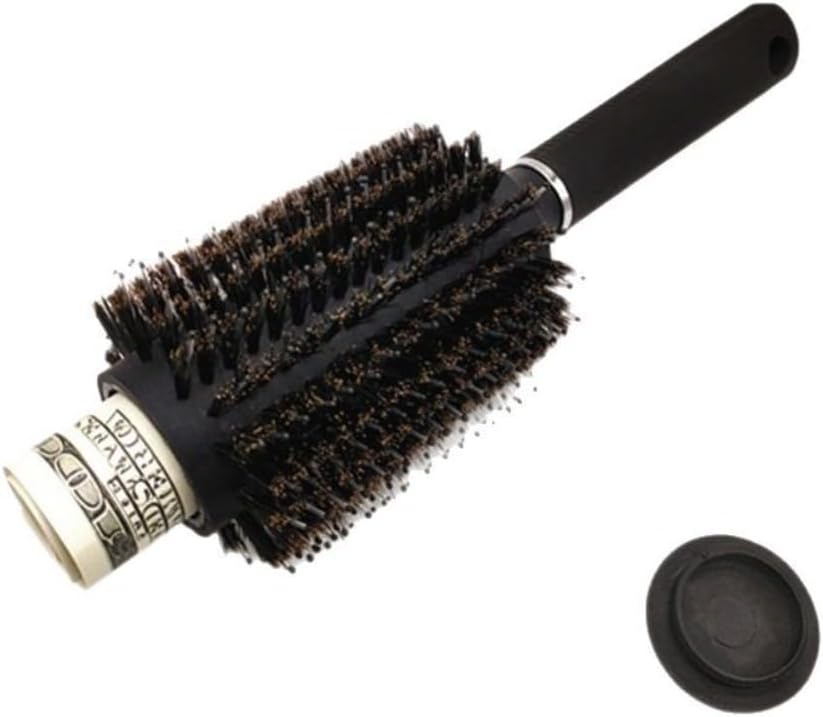Diversion Safe Hair Brush with Secret Stash Compartment Hide Cash, Keys, Small Jewelry Home Outdoor Travel Mini Safe